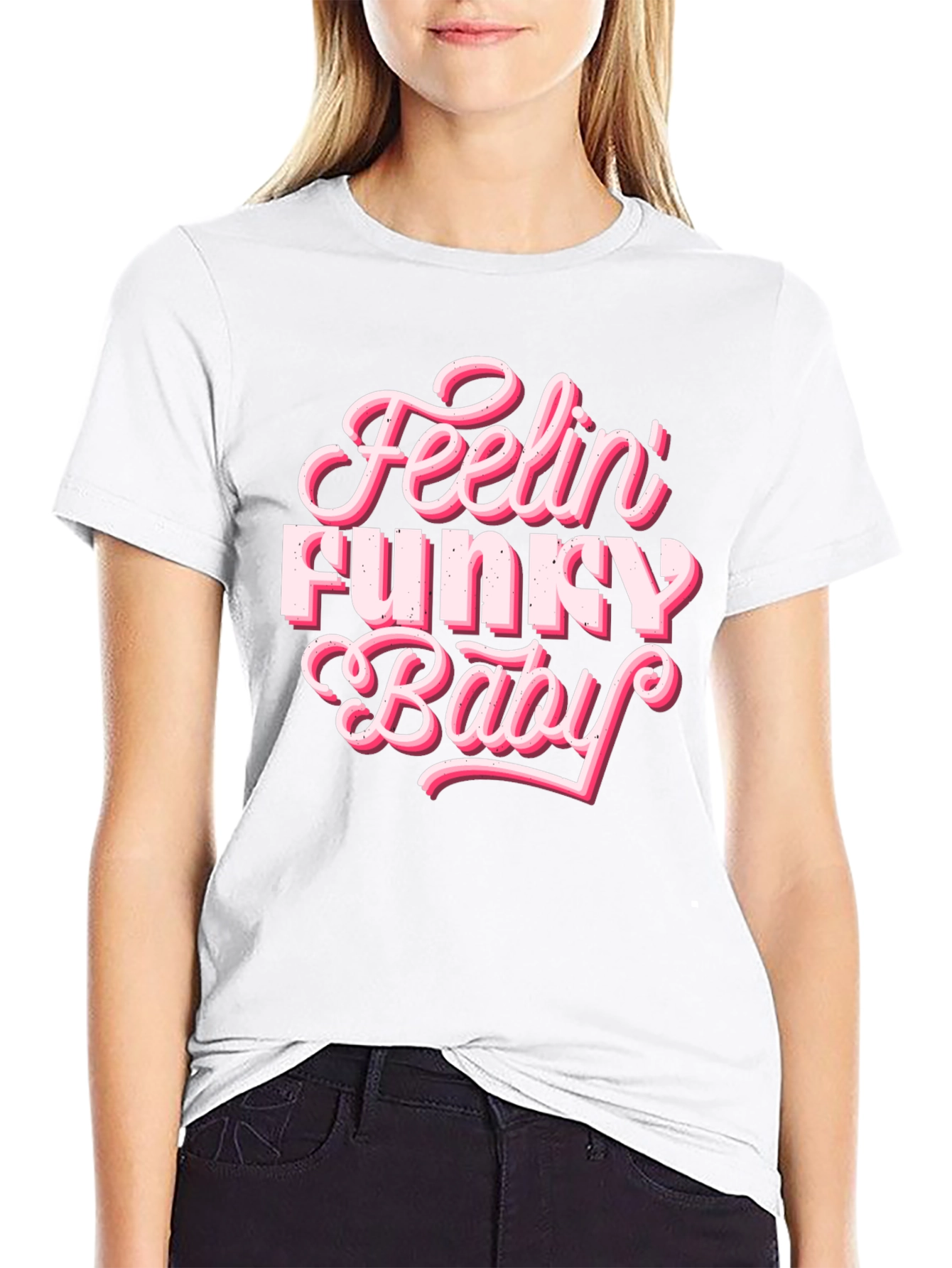 Black Feelin' Funky Baby T-Shirt - Retro Style Graphic Tee view 9