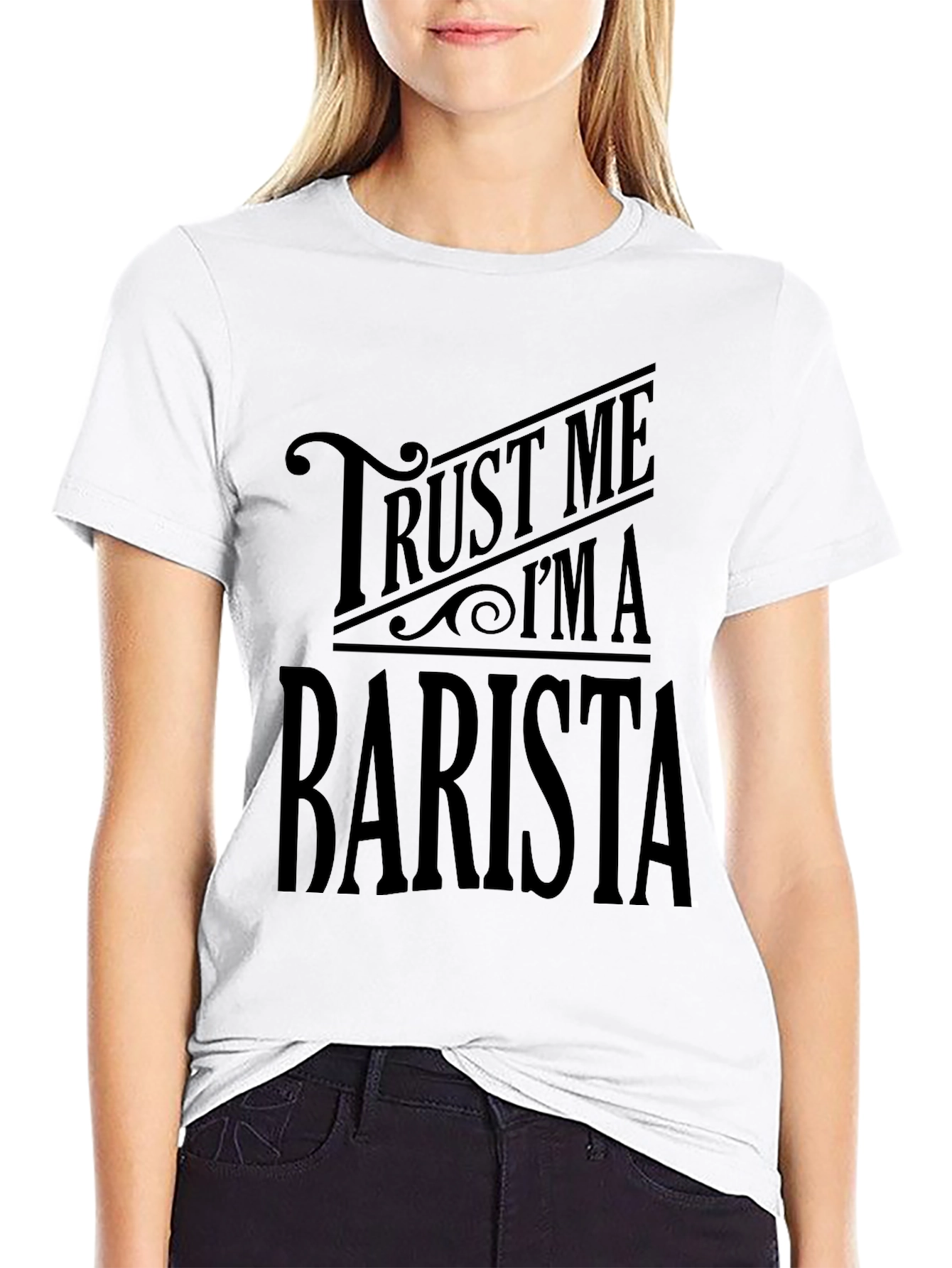 Black Trust Me I'm A Barista Black T-Shirt view 9