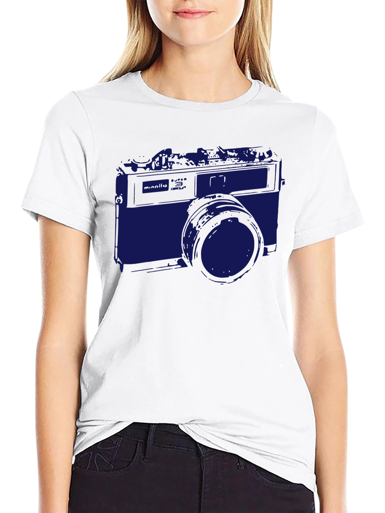 Black Retro Camera Graphic Tee - Classic Style view 9