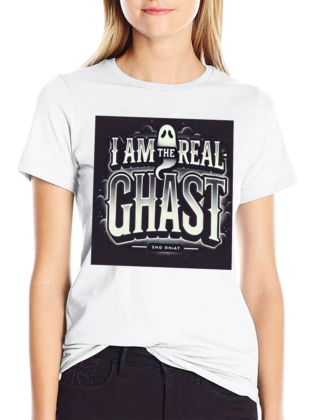 Black I AM The Real Ghast Graphic Tee, Halloween view 9