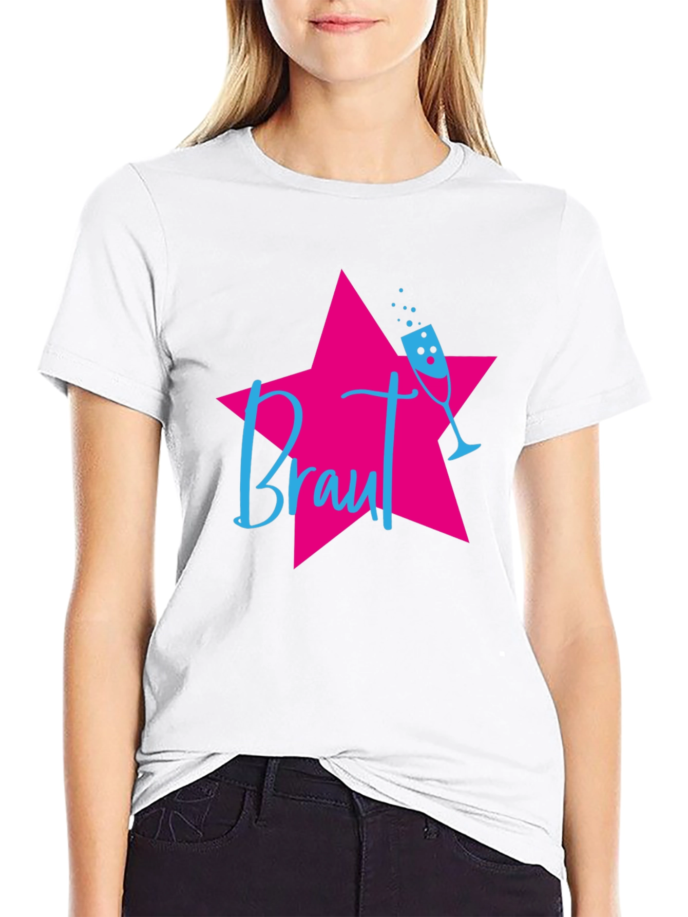 Black Bridesmaid Star T-Shirt - Wedding Party Apparel view 9