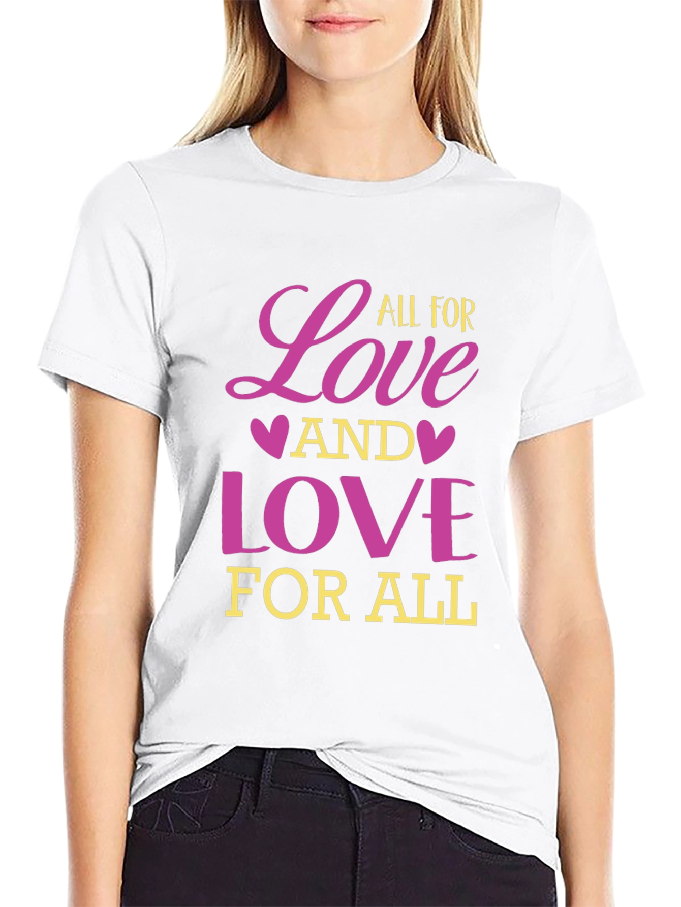 Black All For Love Graphic Tee view 9
