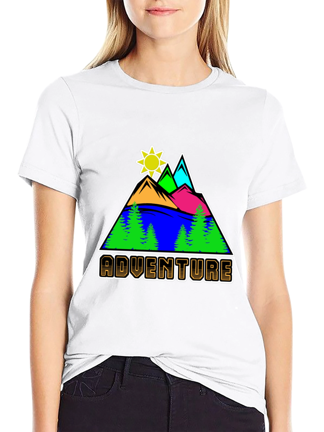 Black Adventure Graphic T-Shirt - Nature Inspired Design view 9
