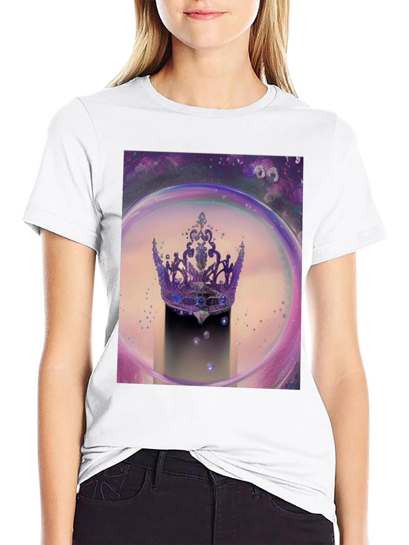 Black Regal Crown Graphic Tee view 9