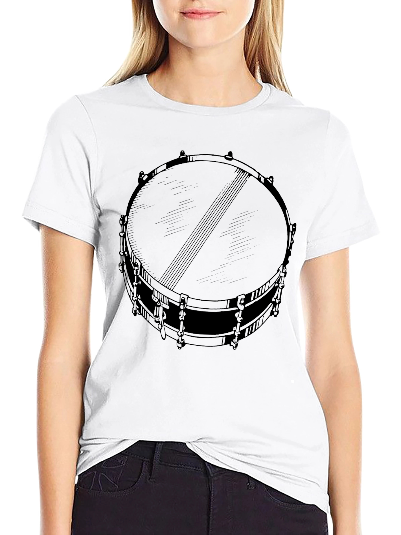 Black Drum Graphic T-Shirt - Music Lover Tee view 9