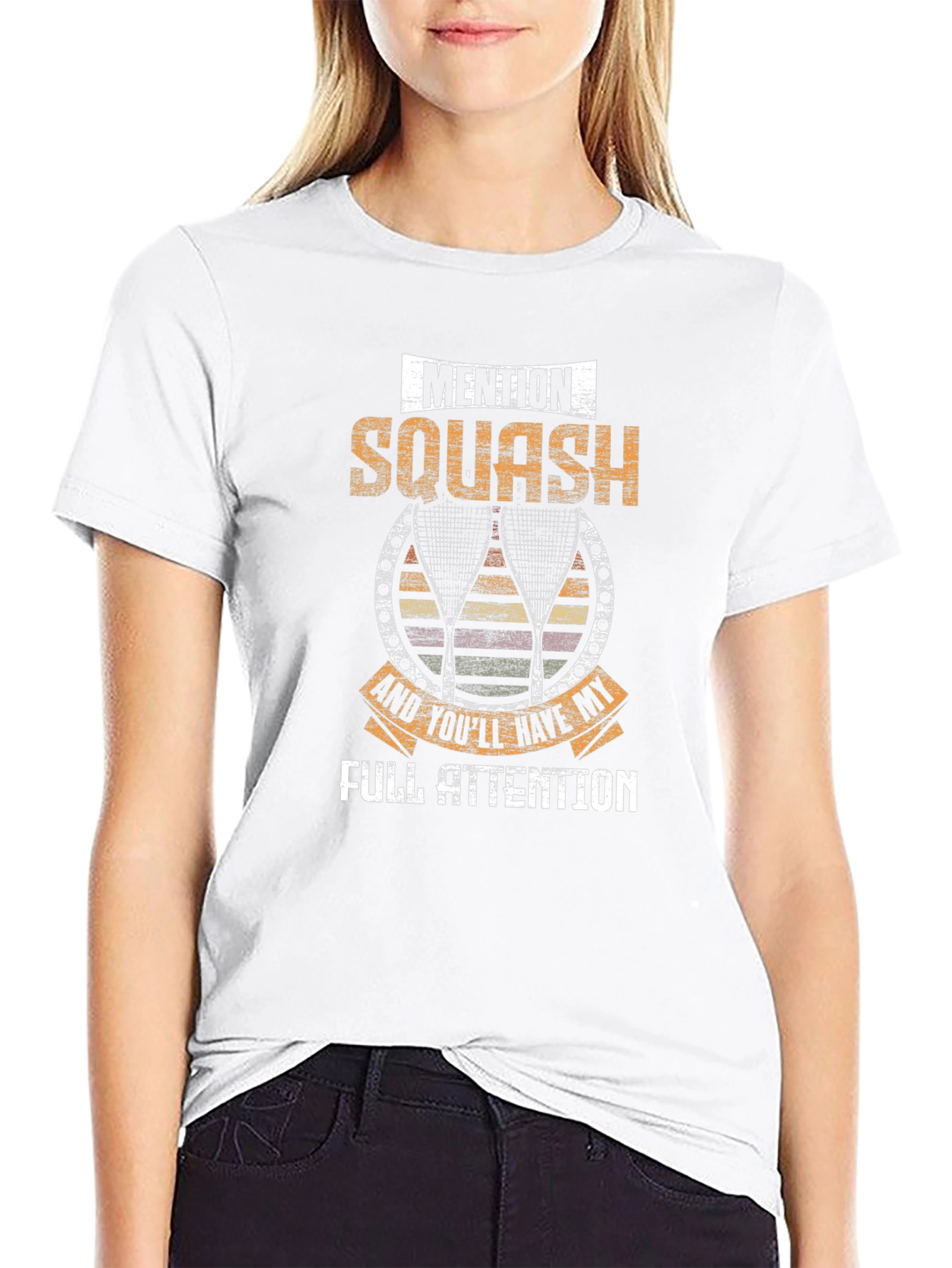 Black Squash Full Attention Graphic T-Shirt view 9