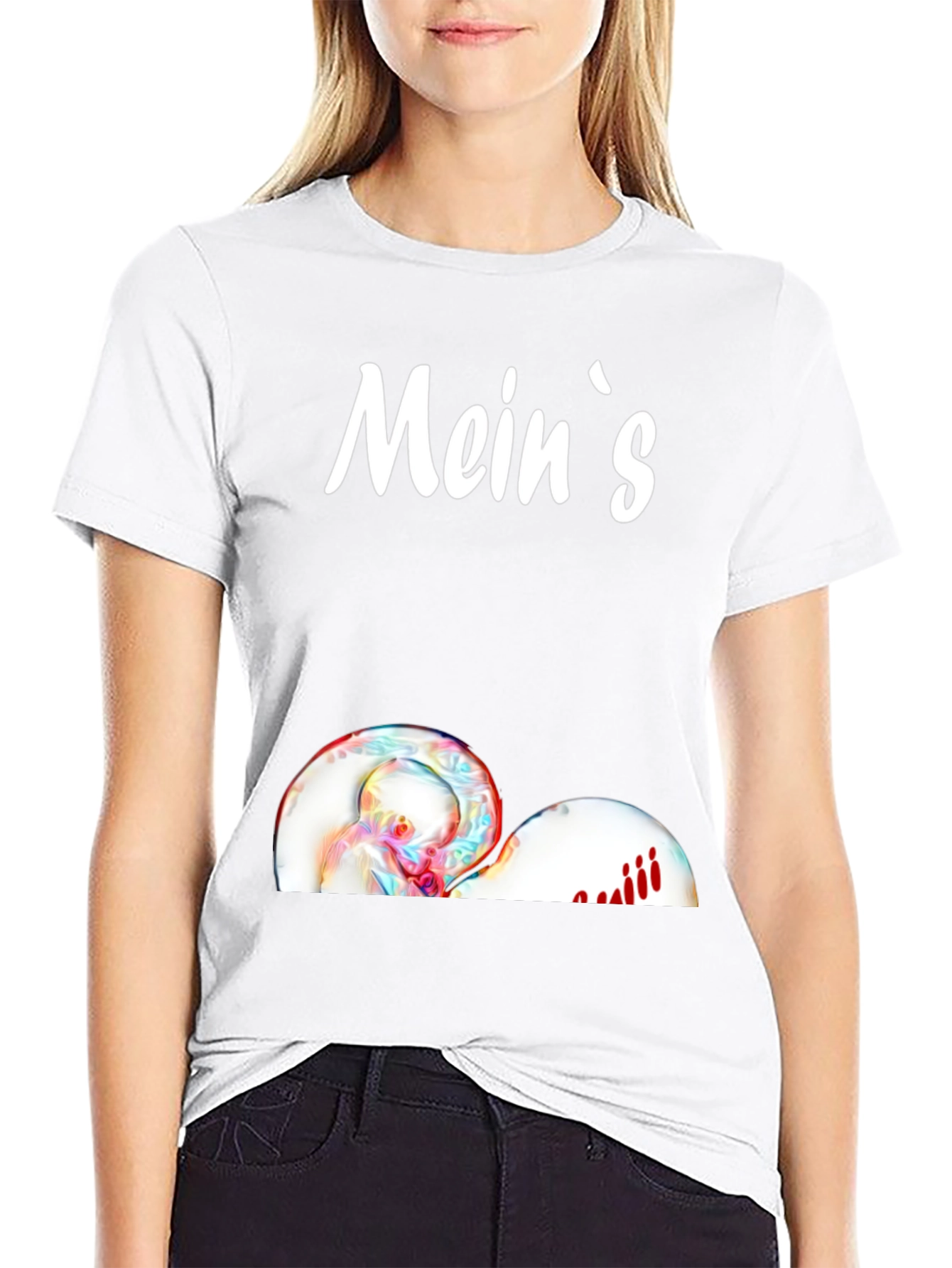 Black Mein's Graphic Tee - Funny Novelty T-Shirt view 9