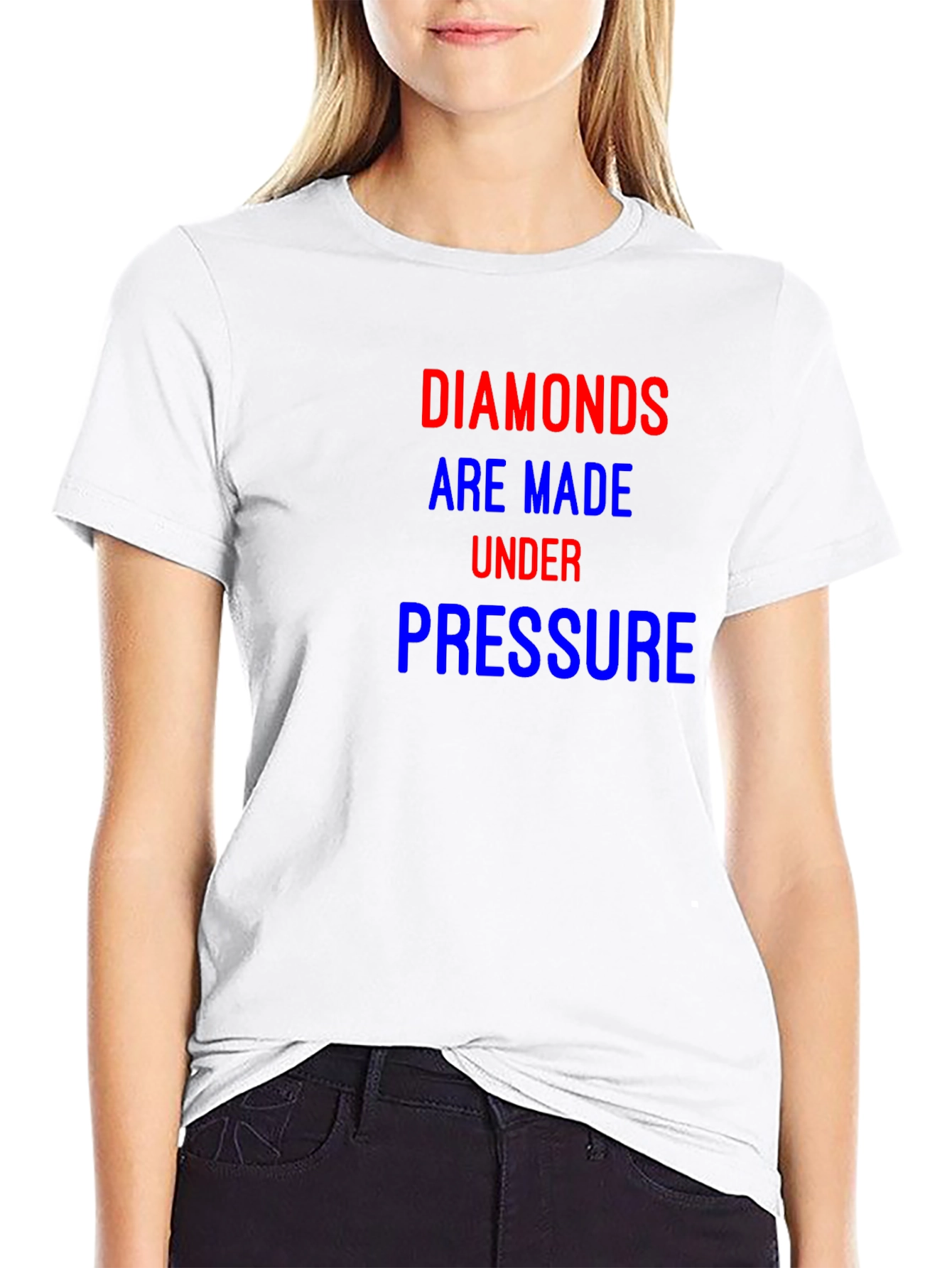 Black Diamonds Under Pressure Tee - Motivational Graphic T-Shirt view 9