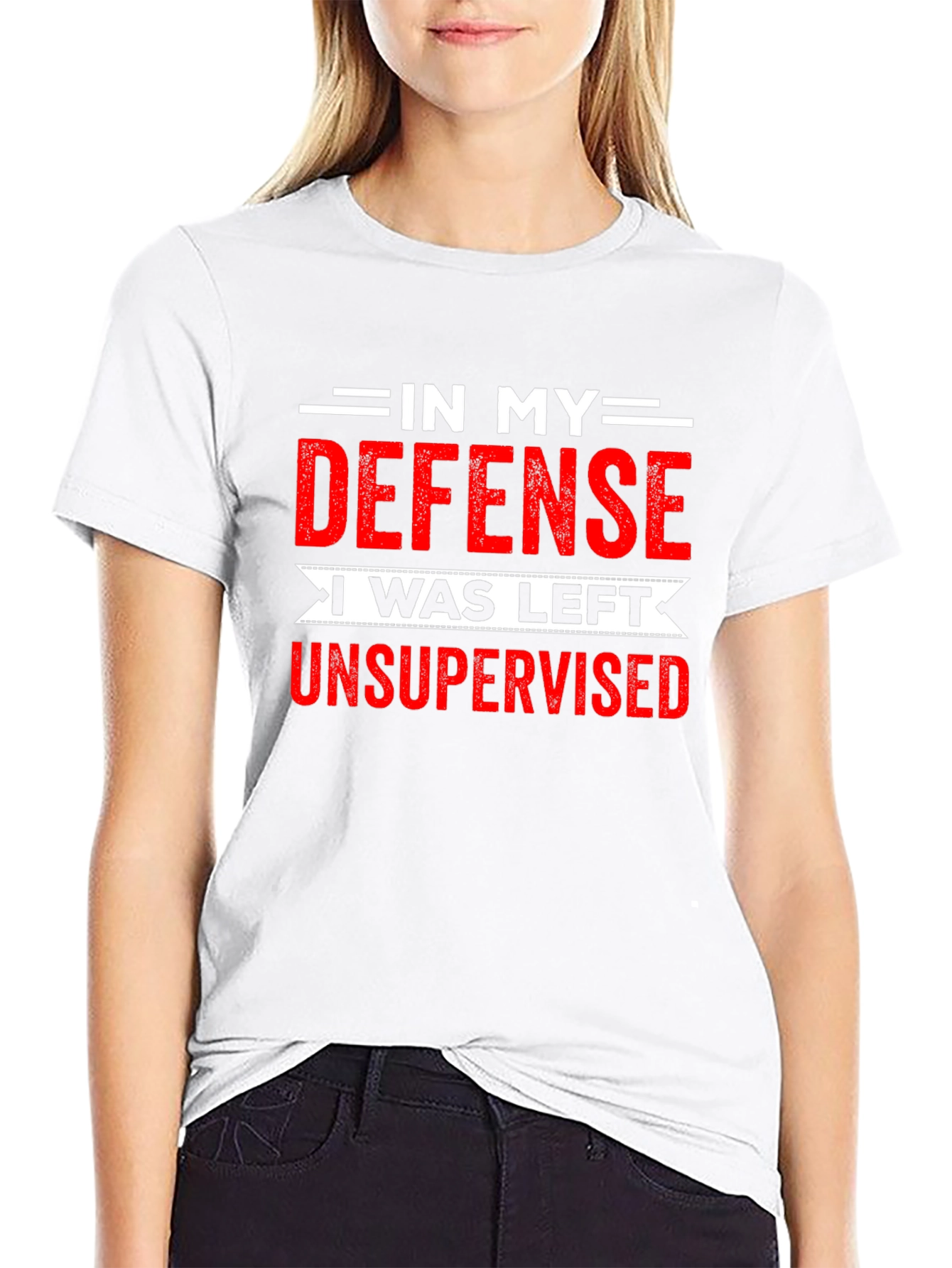 Black Funny Unsupervised T-Shirt view 9