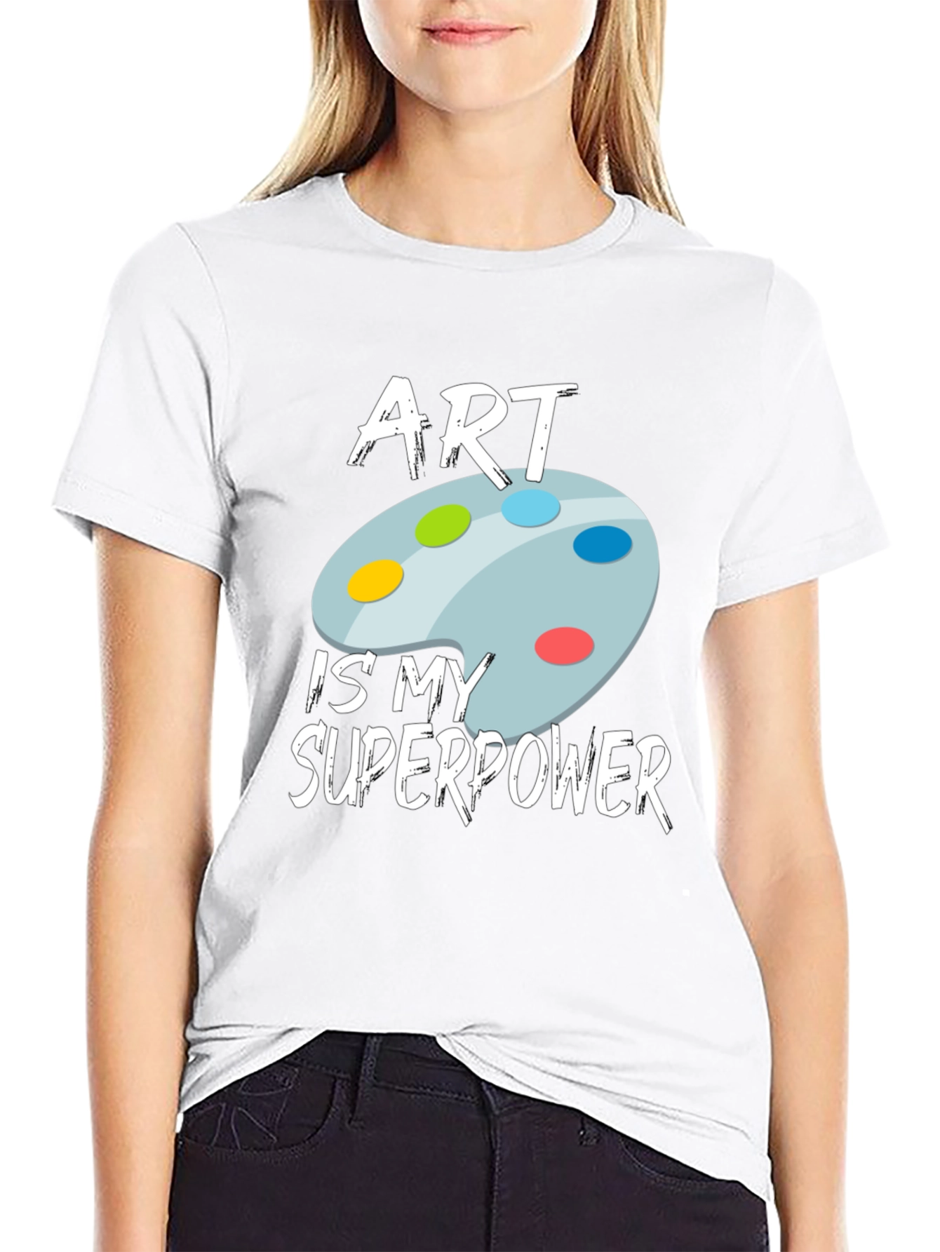 Art is My Superpower Black T-Shirt - 9