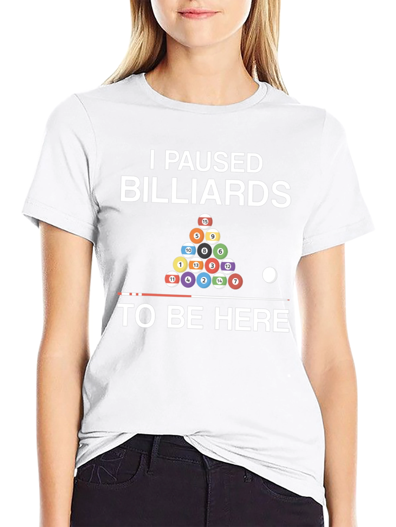 Black I Paused Billiards T-Shirt - Funny Pool Player Tee view 9