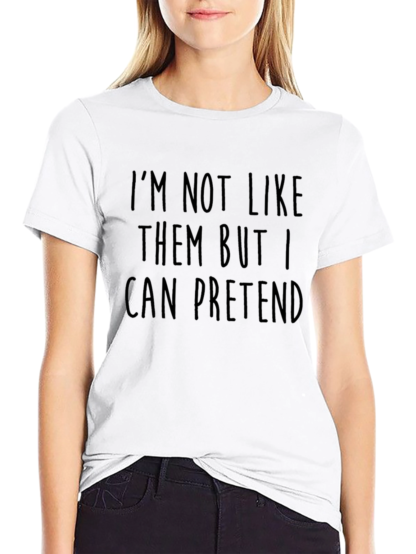 Black I'm Not Like Them Tee - Funny Sarcastic T-Shirt view 9