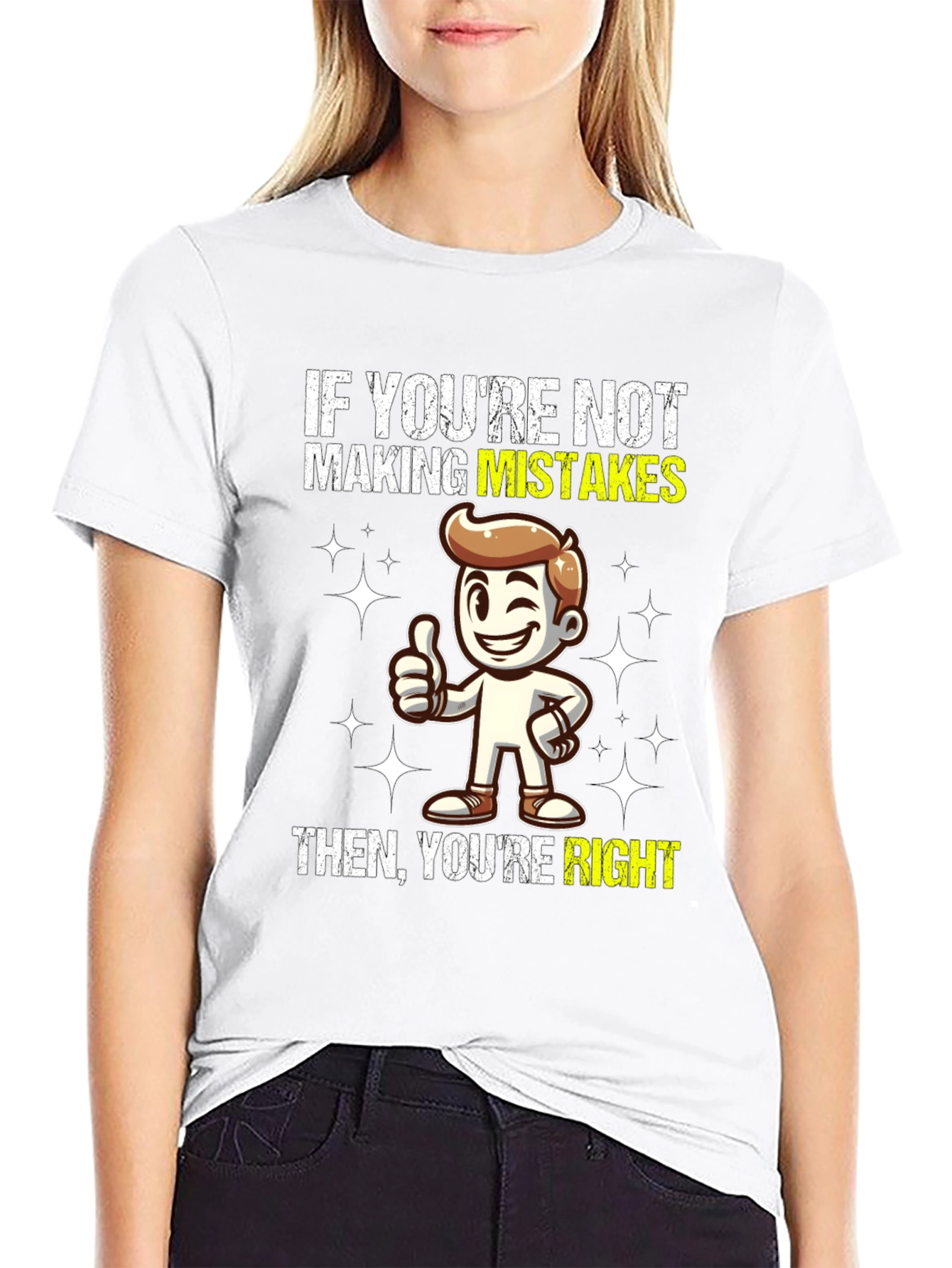 Black Mistakes Right Graphic T-Shirt - Funny Slogan Tee view 9