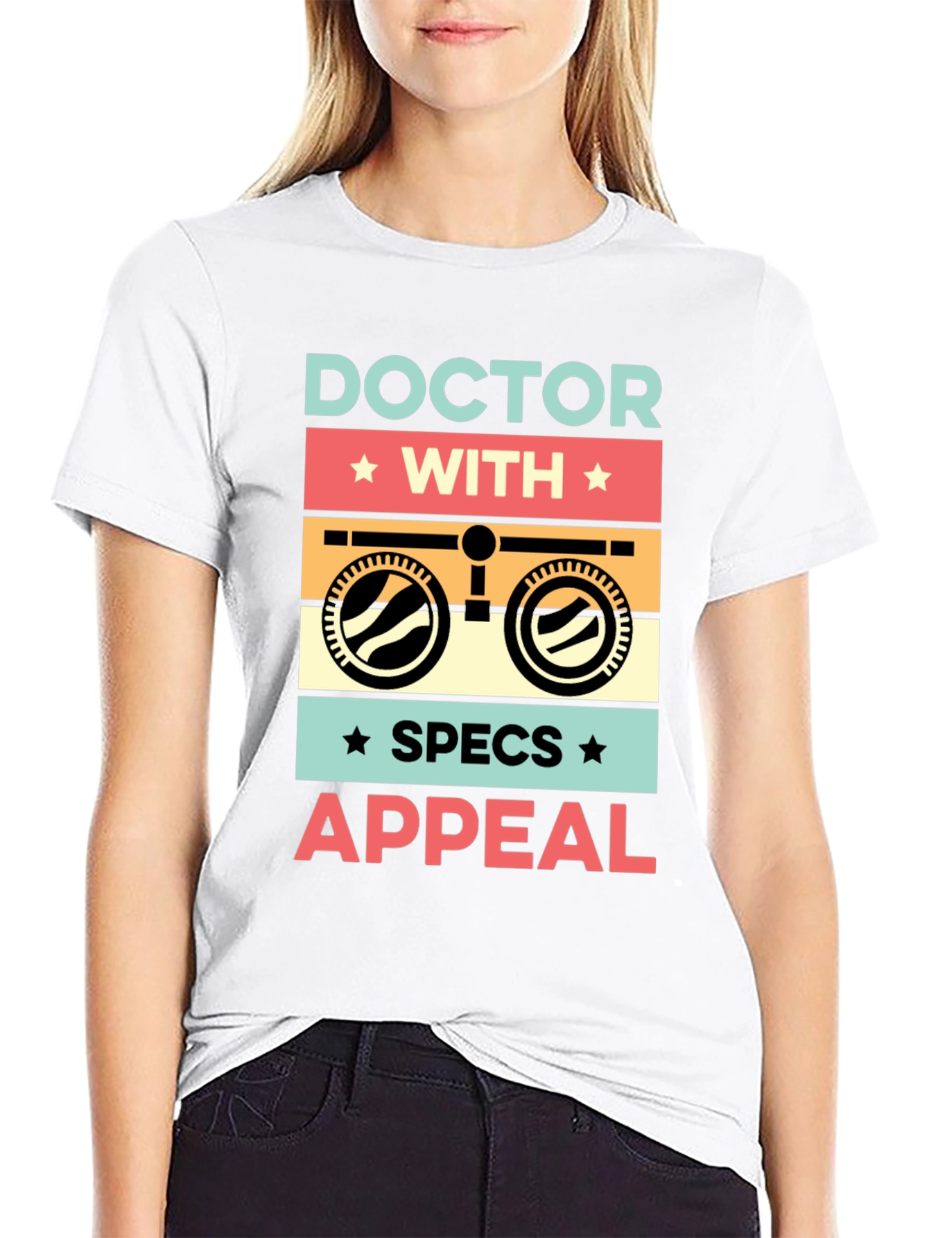 Black Doctor Specs Appeal Graphic T-Shirt view 9