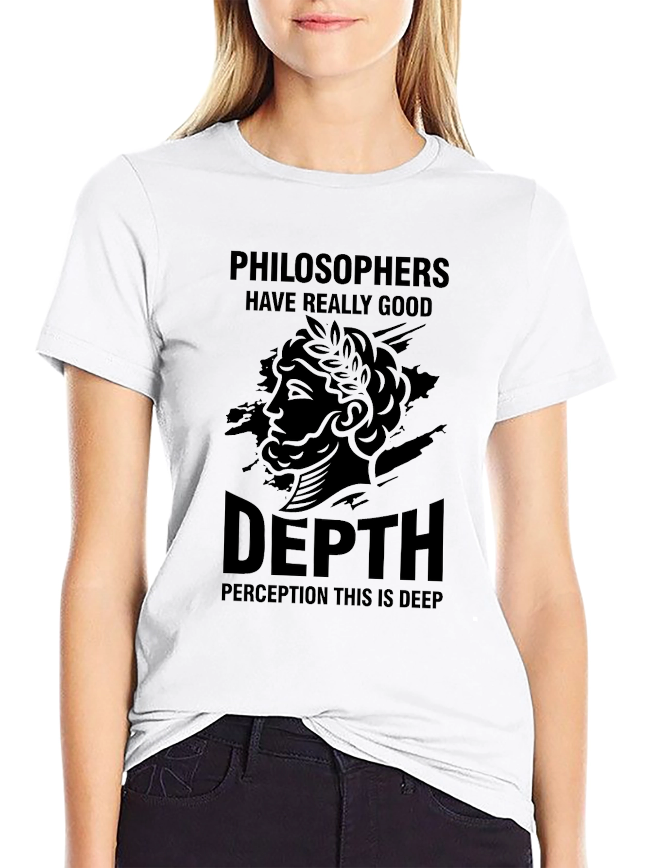 Black Philosophers Depth Perception Black T-Shirt view 9