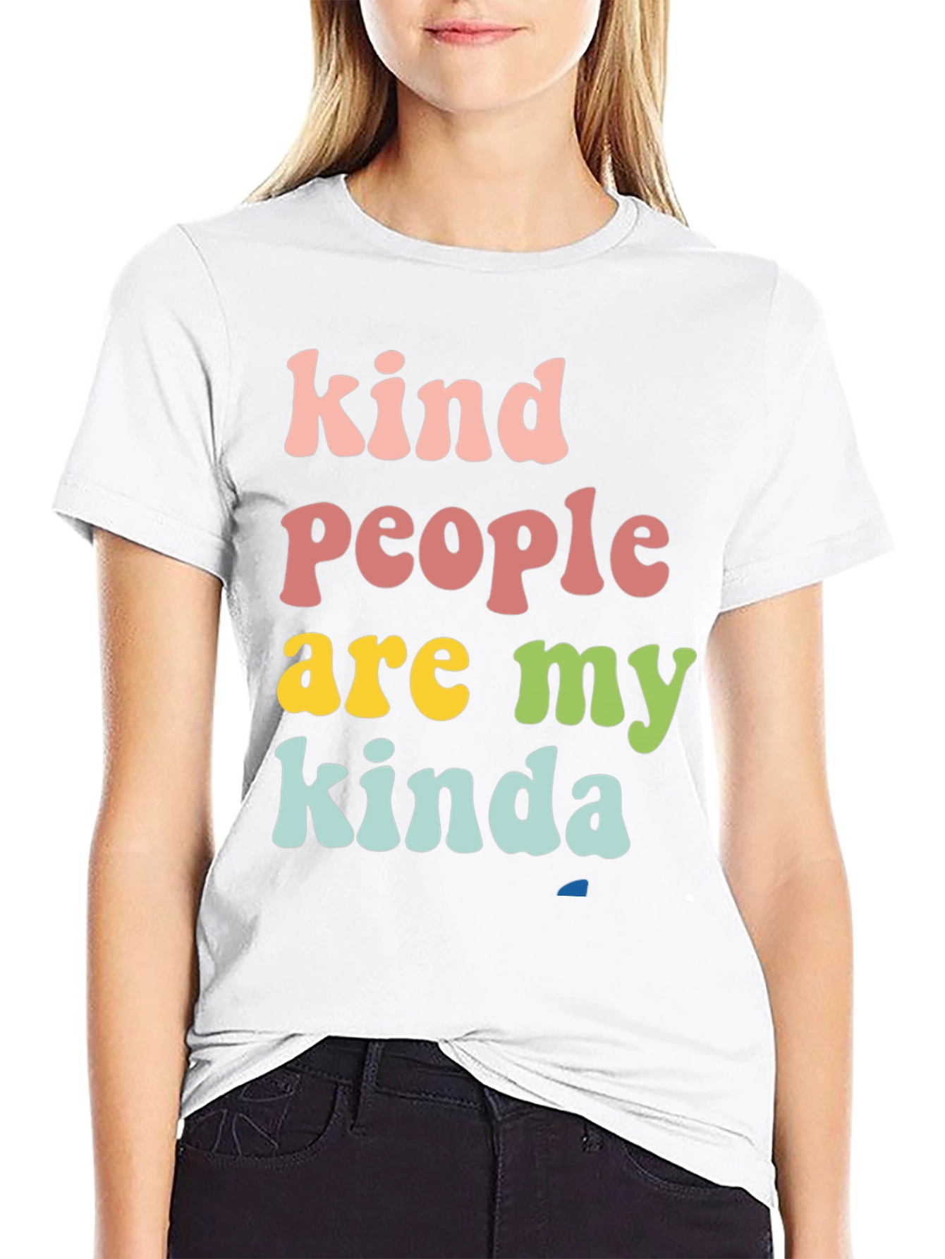 Black Kind People T-Shirt - Retro Colorful Design view 9