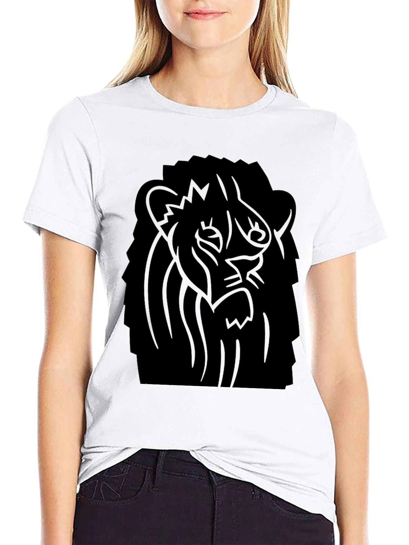 Black Black Lion Graphic Tee - Bold Style view 9