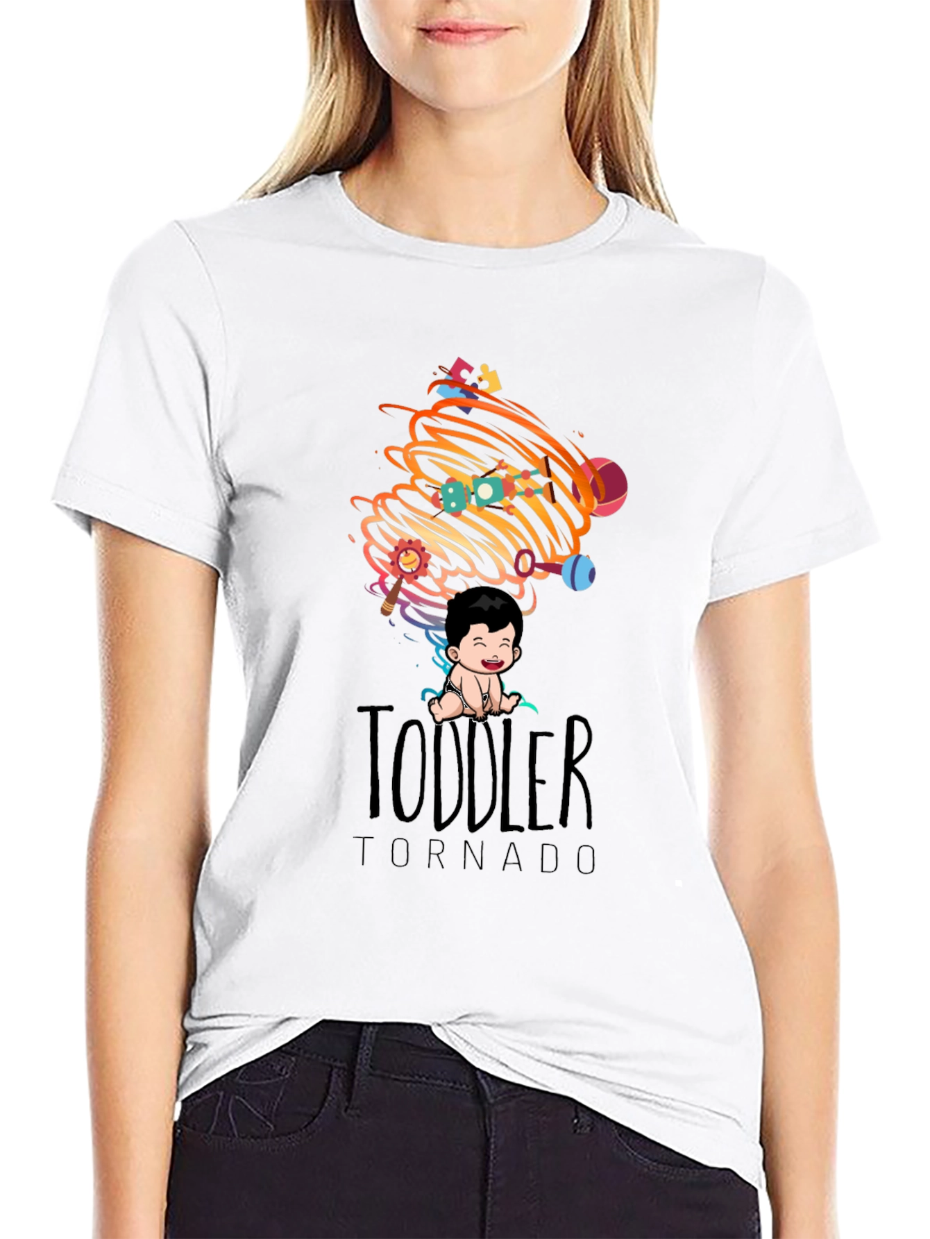 Black Toddler Tornado Graphic Tee view 9