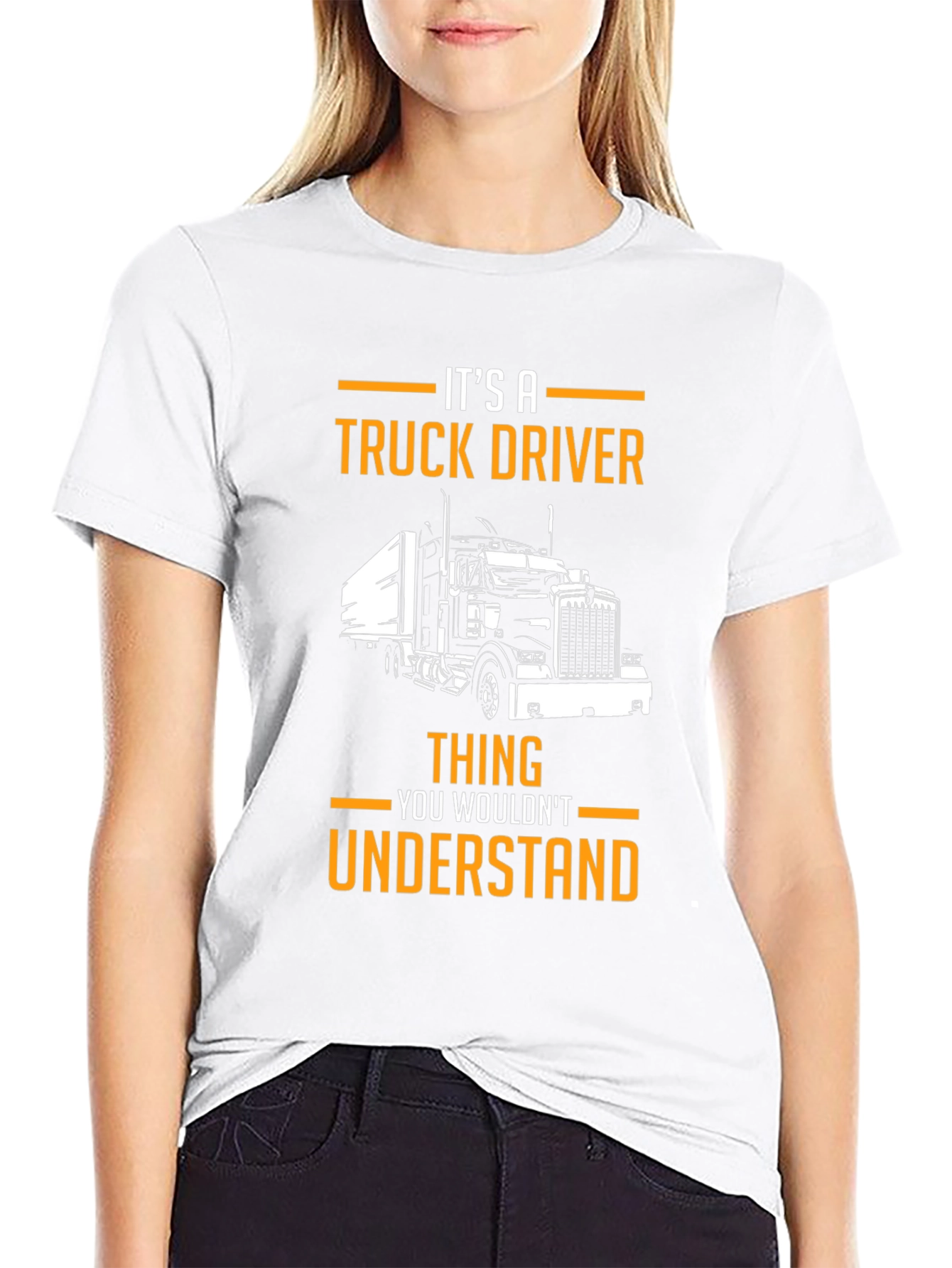 Black Truck Driver T-Shirt - It's A Truck Driver Thing! view 9