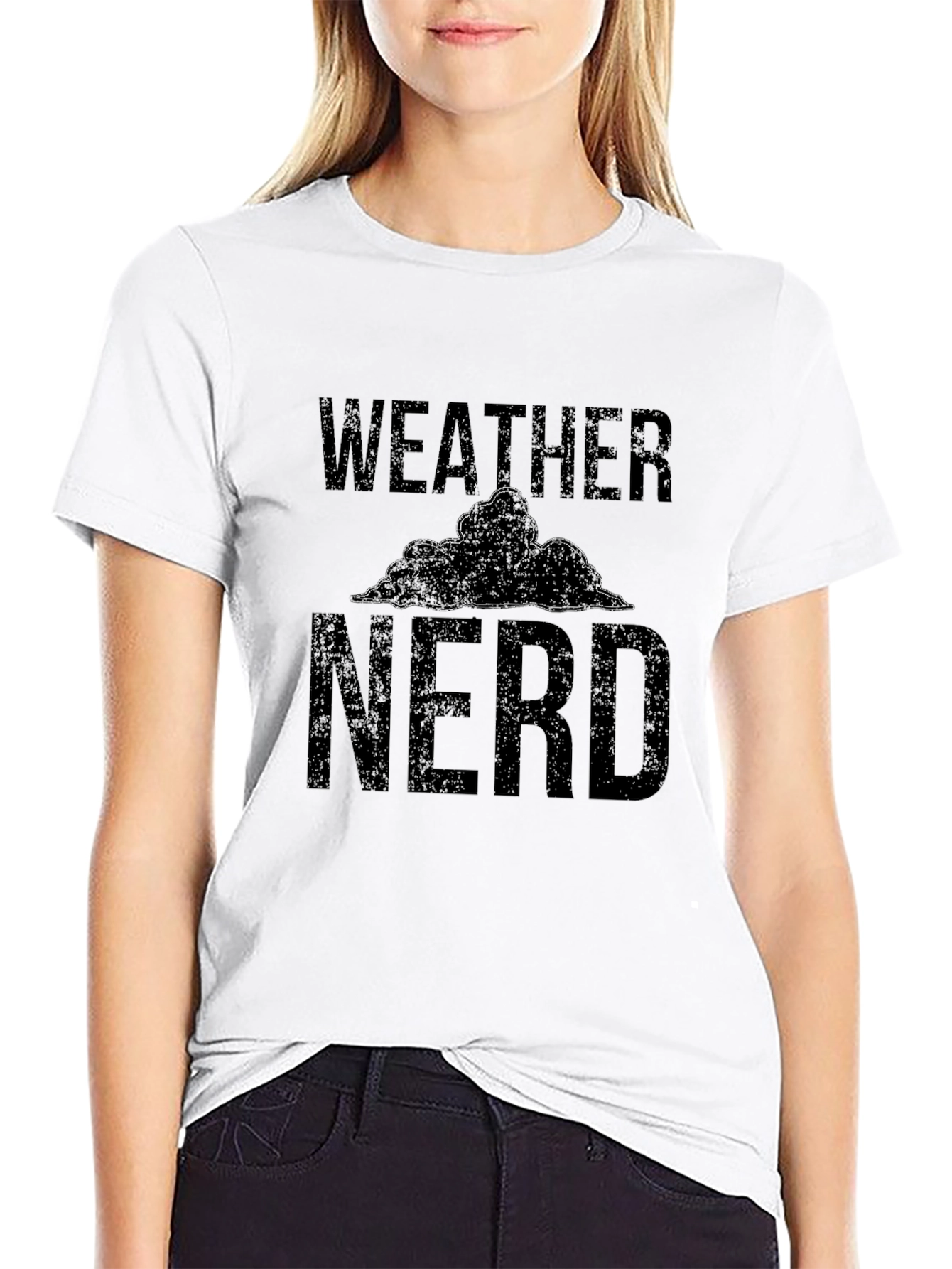 Black Weather Nerd Black T-Shirt view 9