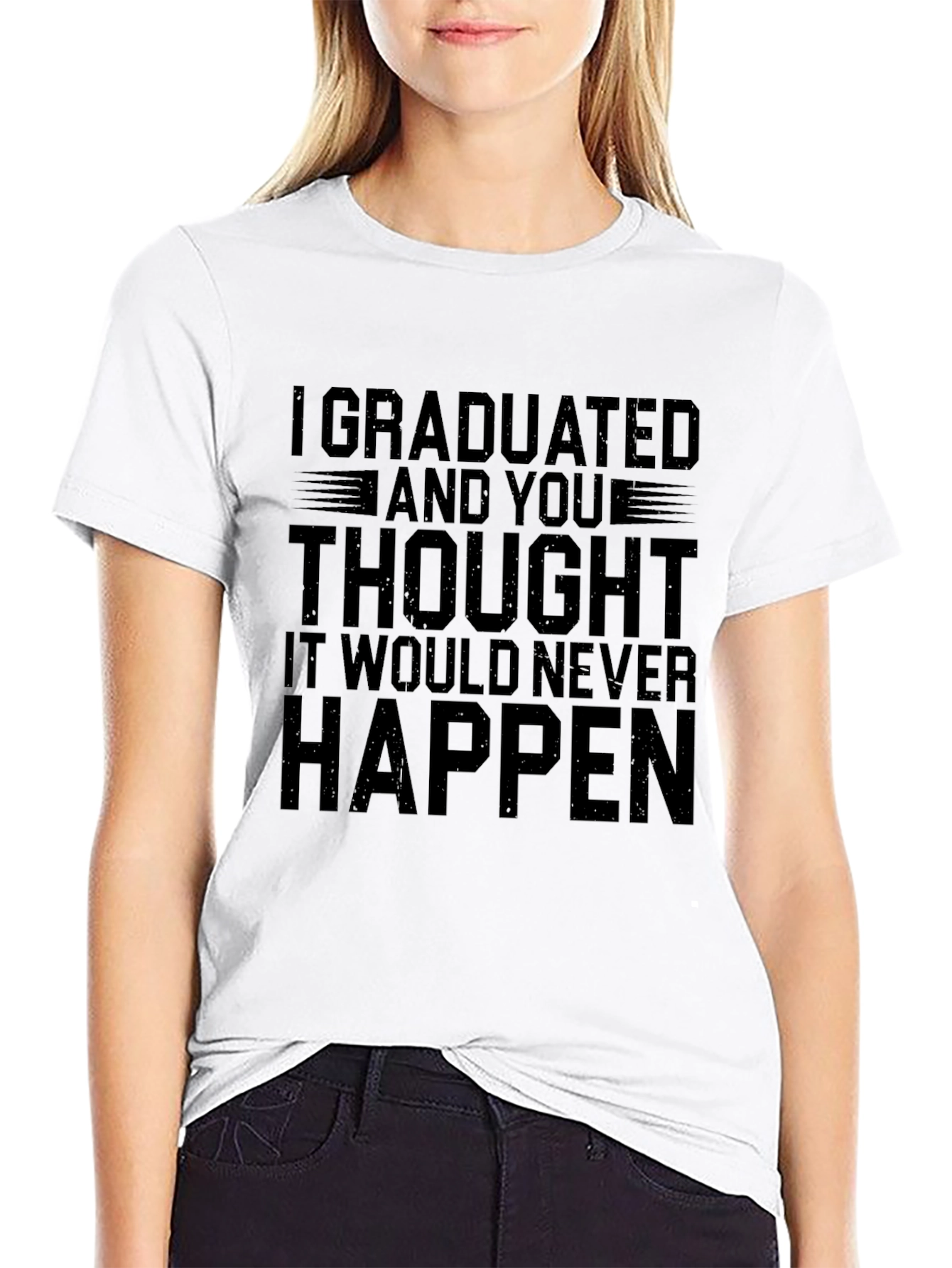 Black Graduation T-Shirt: I Graduated, Funny Gift view 9
