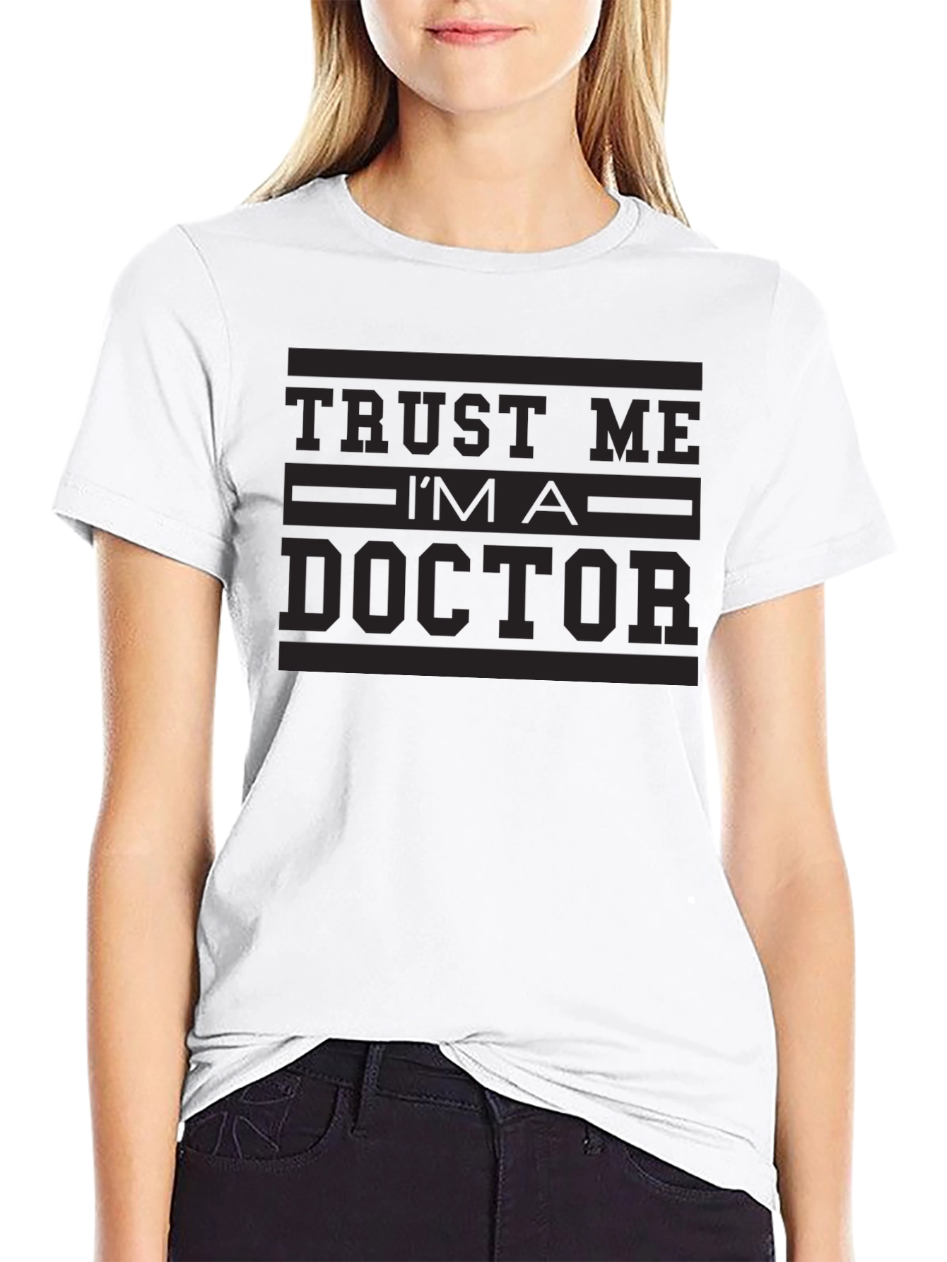 Black Trust Me I'm A Doctor T-Shirt view 9