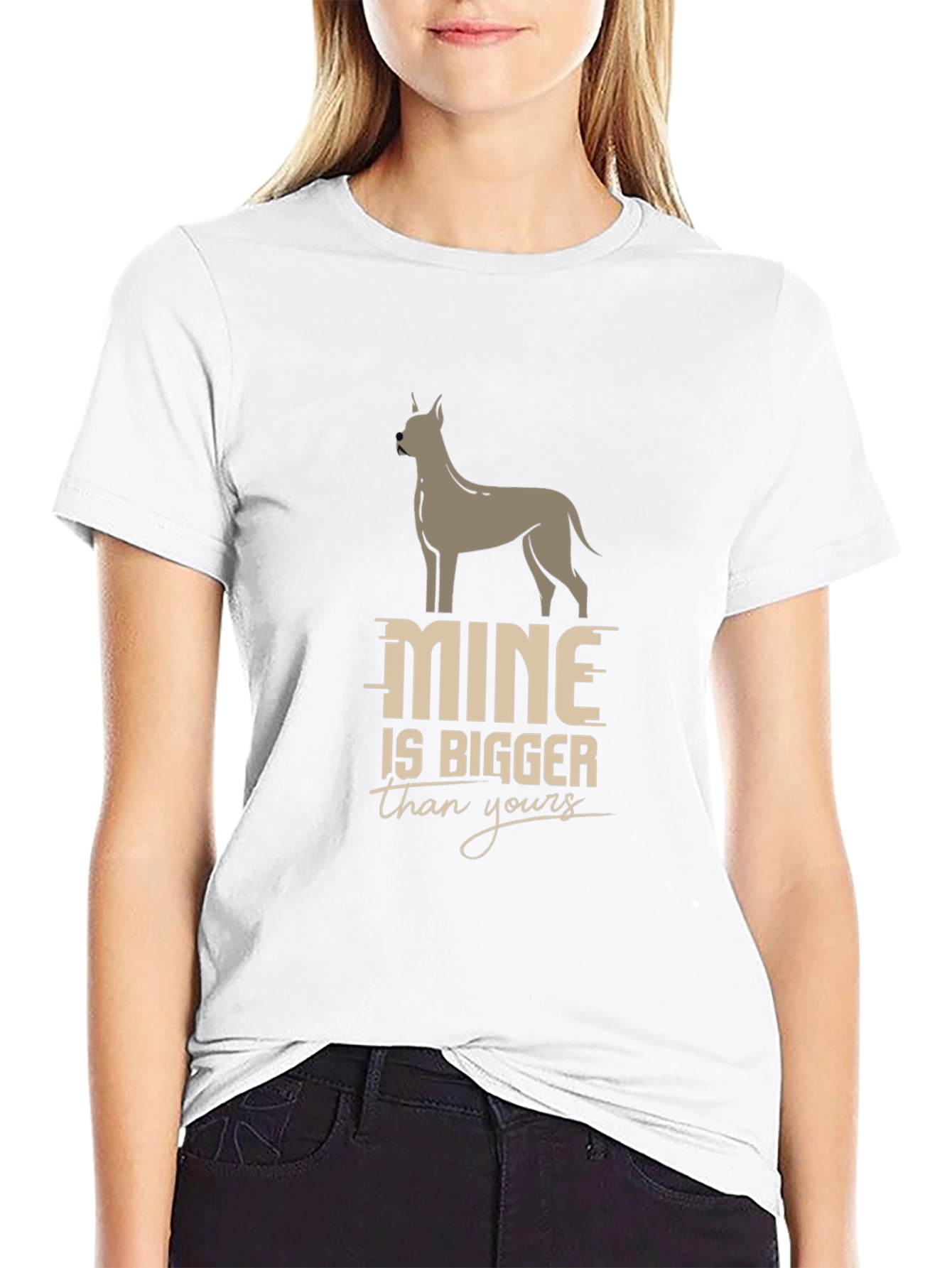 Black Mine is Bigger Funny Dog T-Shirt view 9