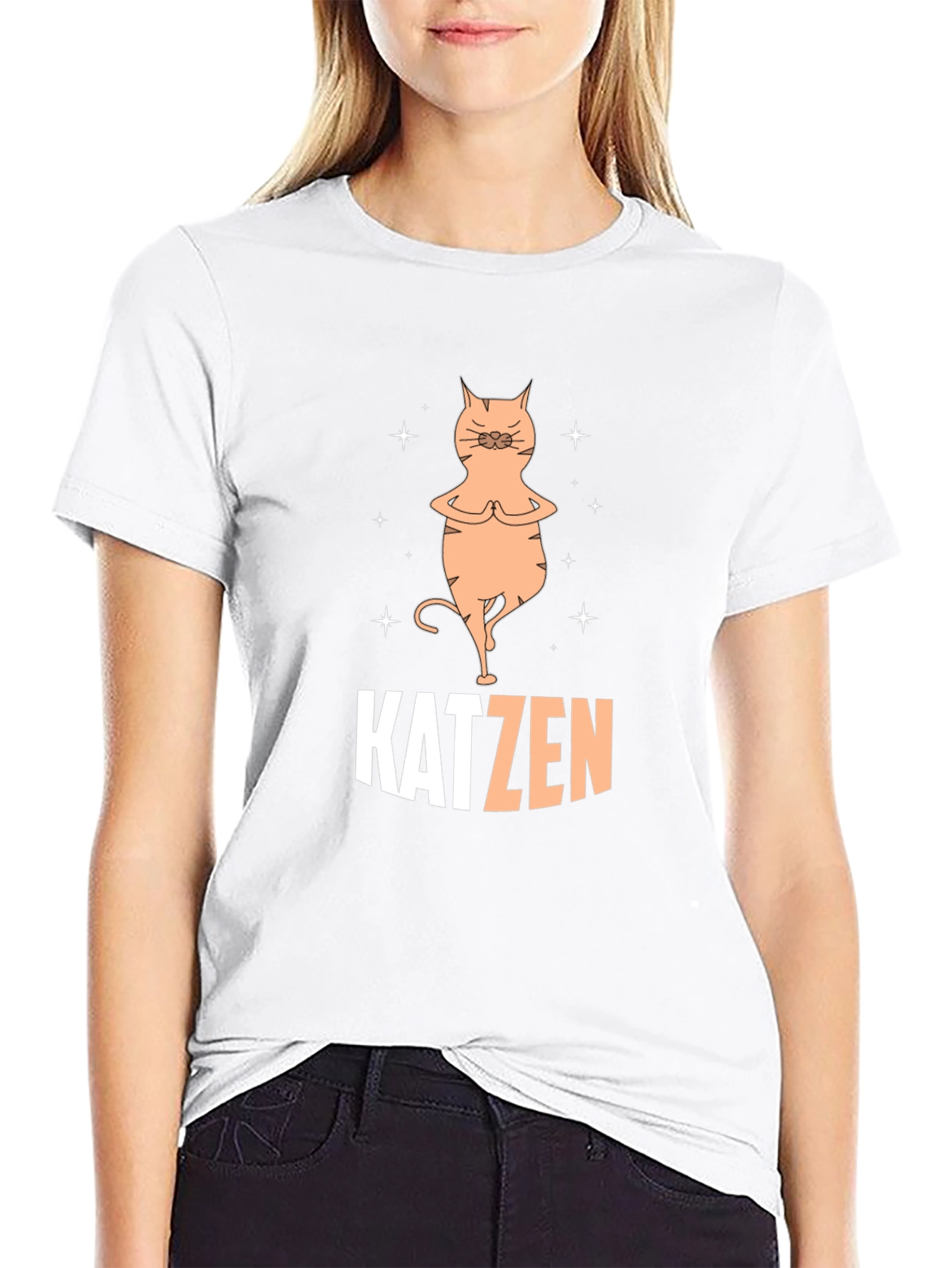 Black Katzen Yoga Black T-Shirt view 9