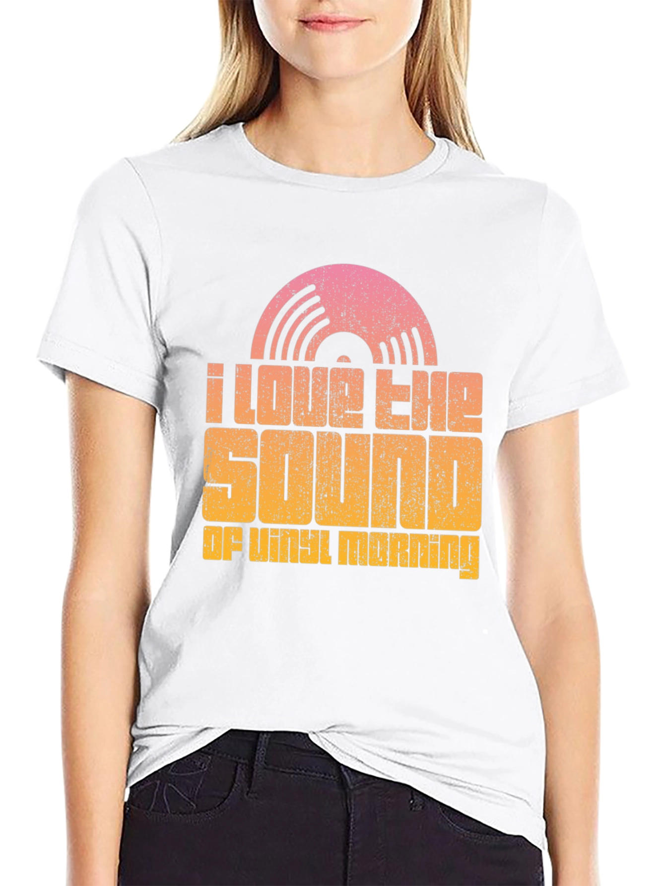 Black Vinyl Morning Graphic Tee - Retro Music Lover Shirt view 9