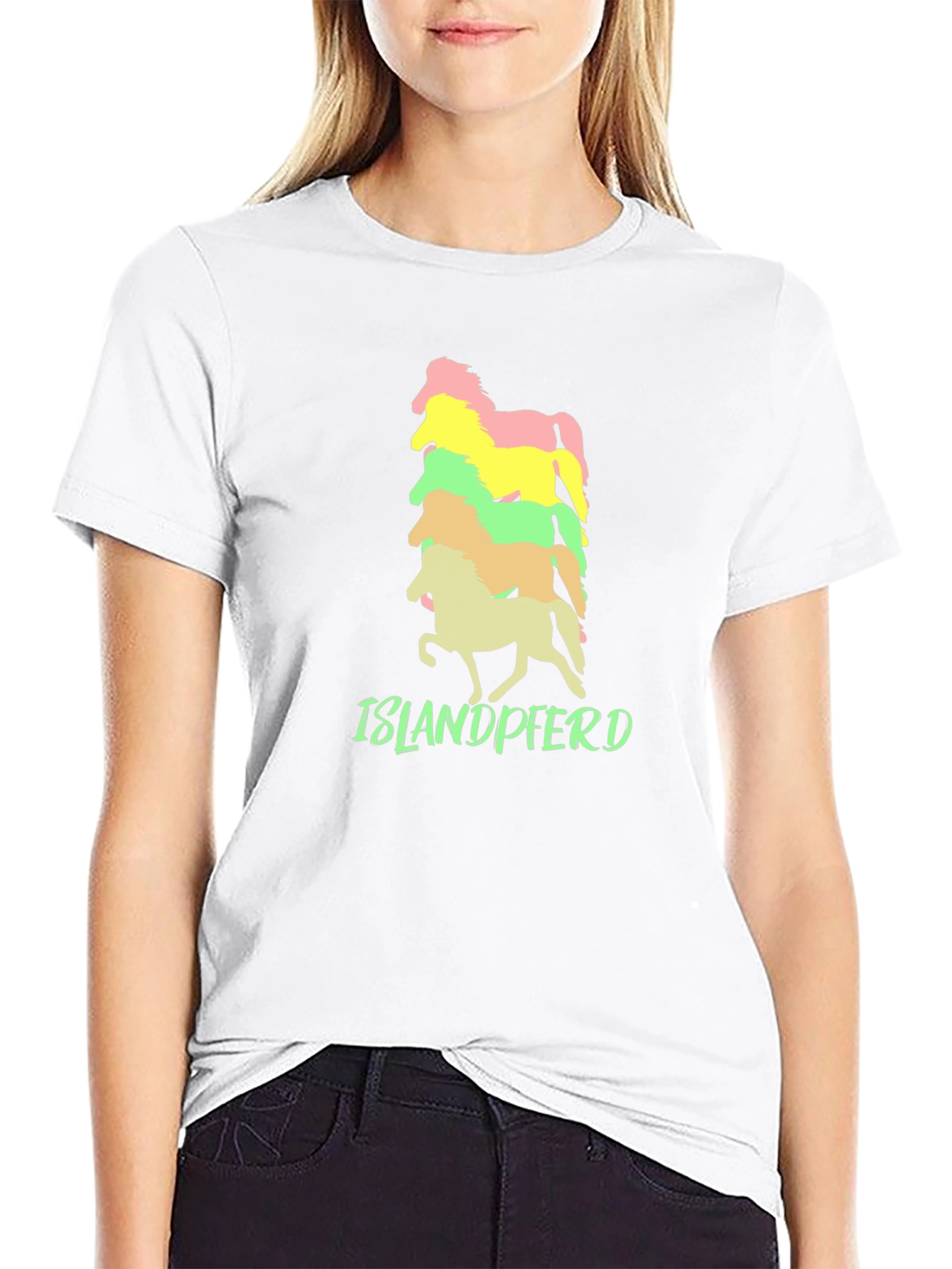 Black Islandpferd Horse T-Shirt - Stacked Design view 9