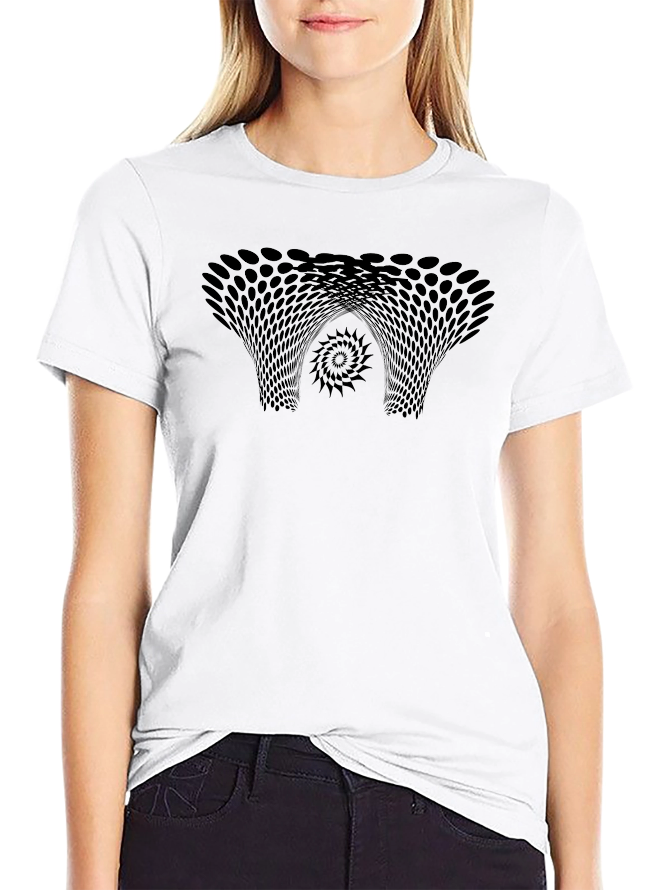 Abstract Vortex Black T-Shirt - Modern Graphic Tee - 9