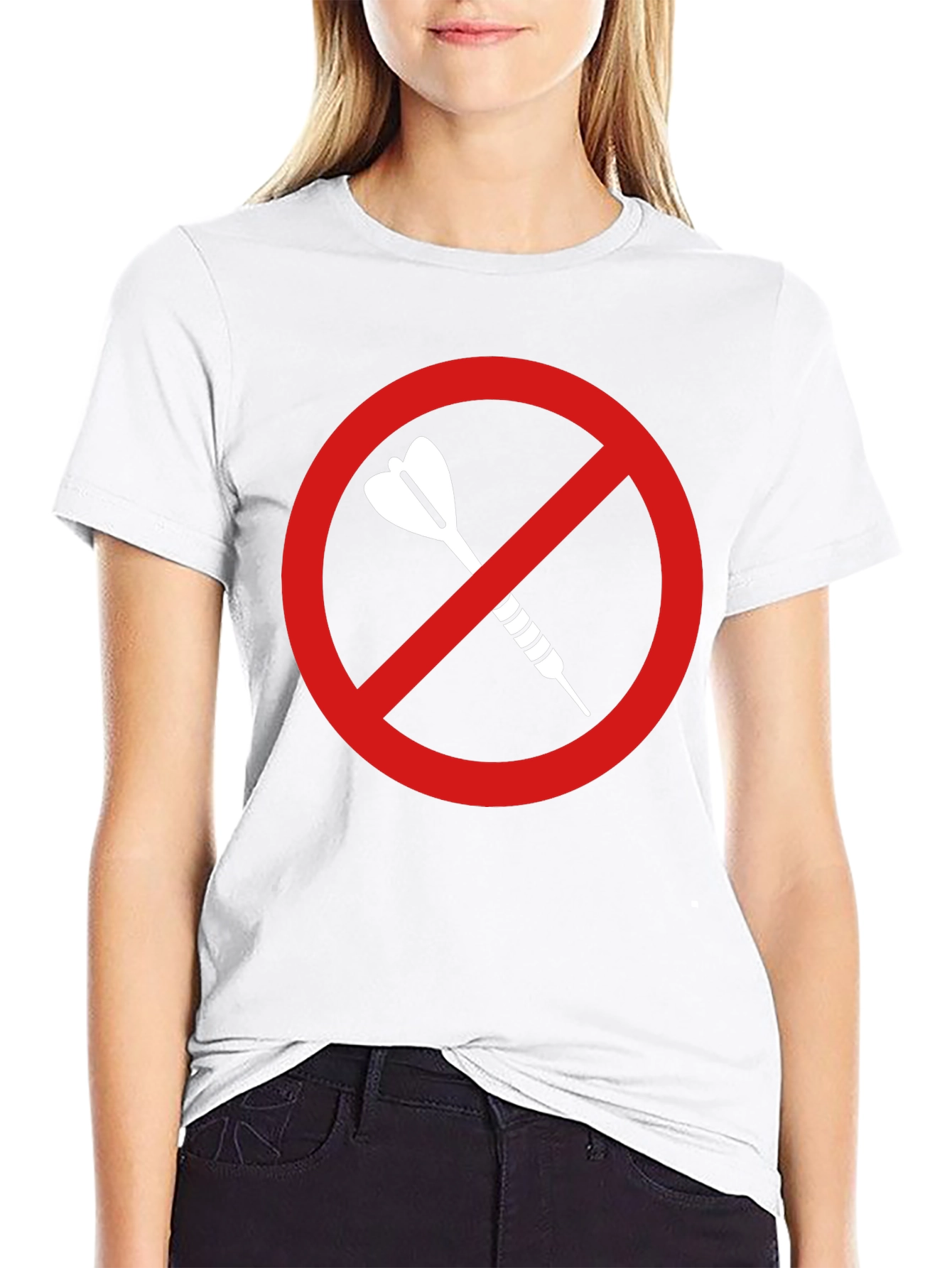 Black No Darts Allowed T-Shirt - Dart Game Ban Tee view 9