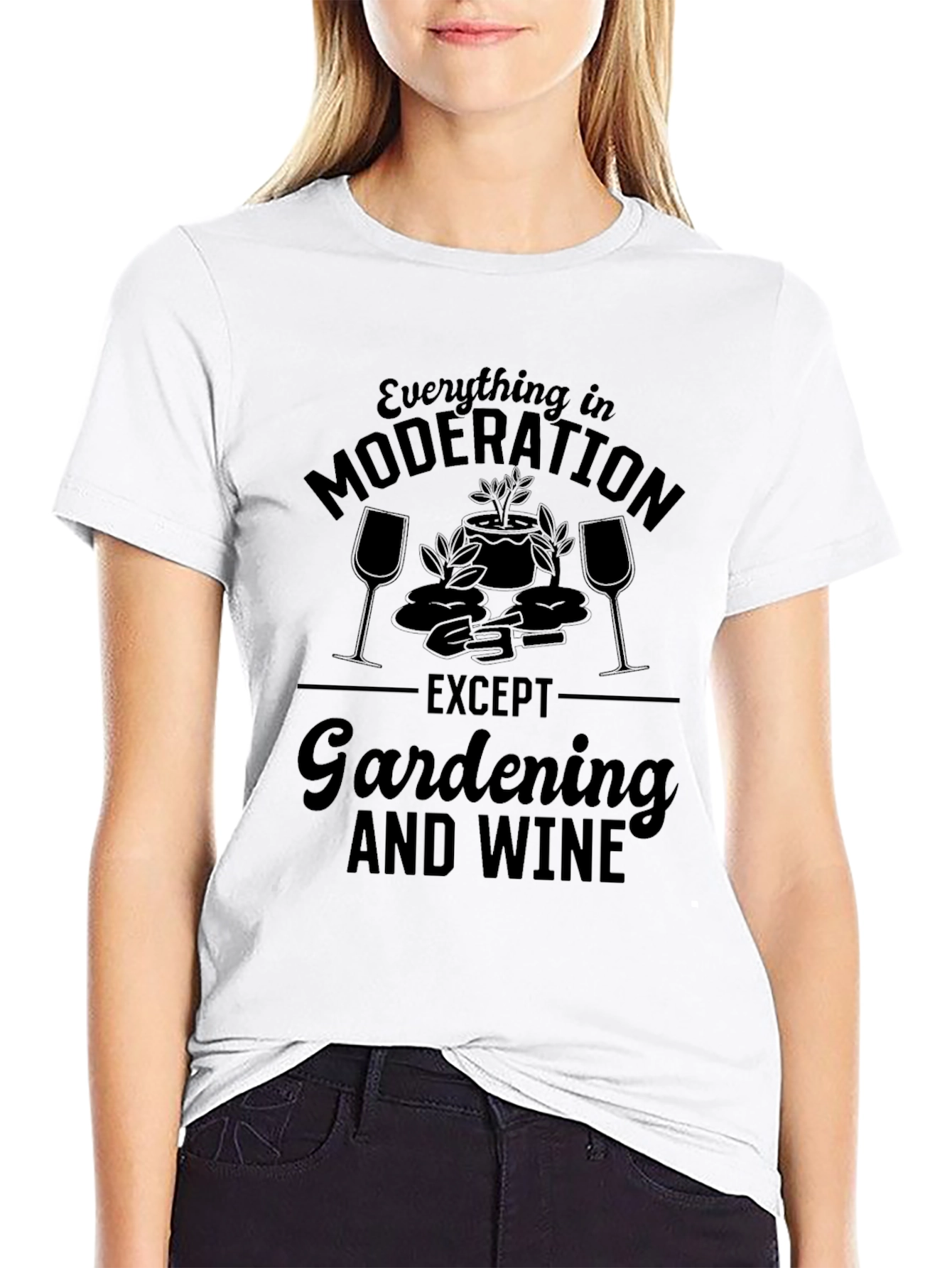 Black Gardening and Wine T-Shirt view 9