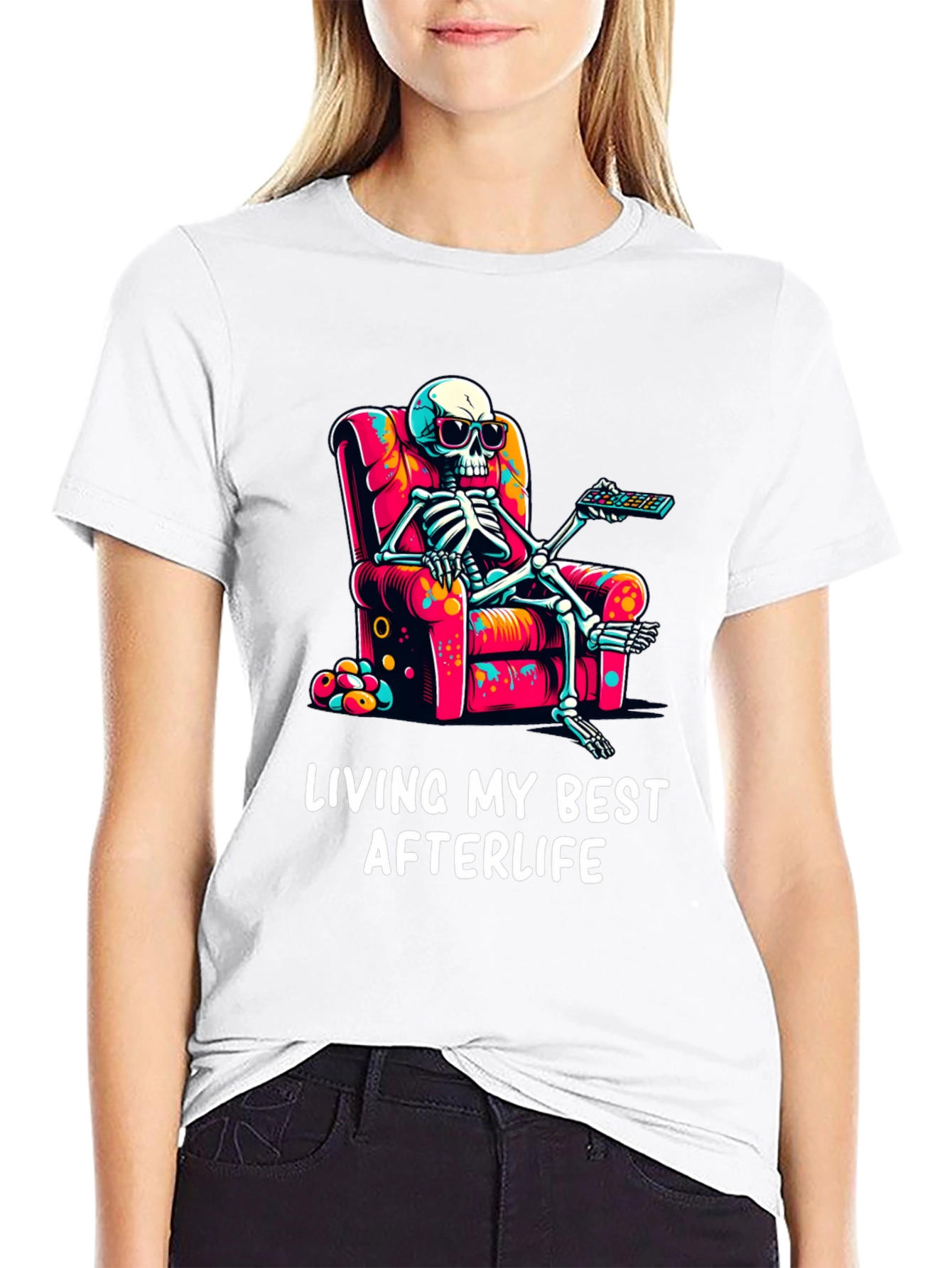 Black Living My Best Afterlife T-Shirt view 9