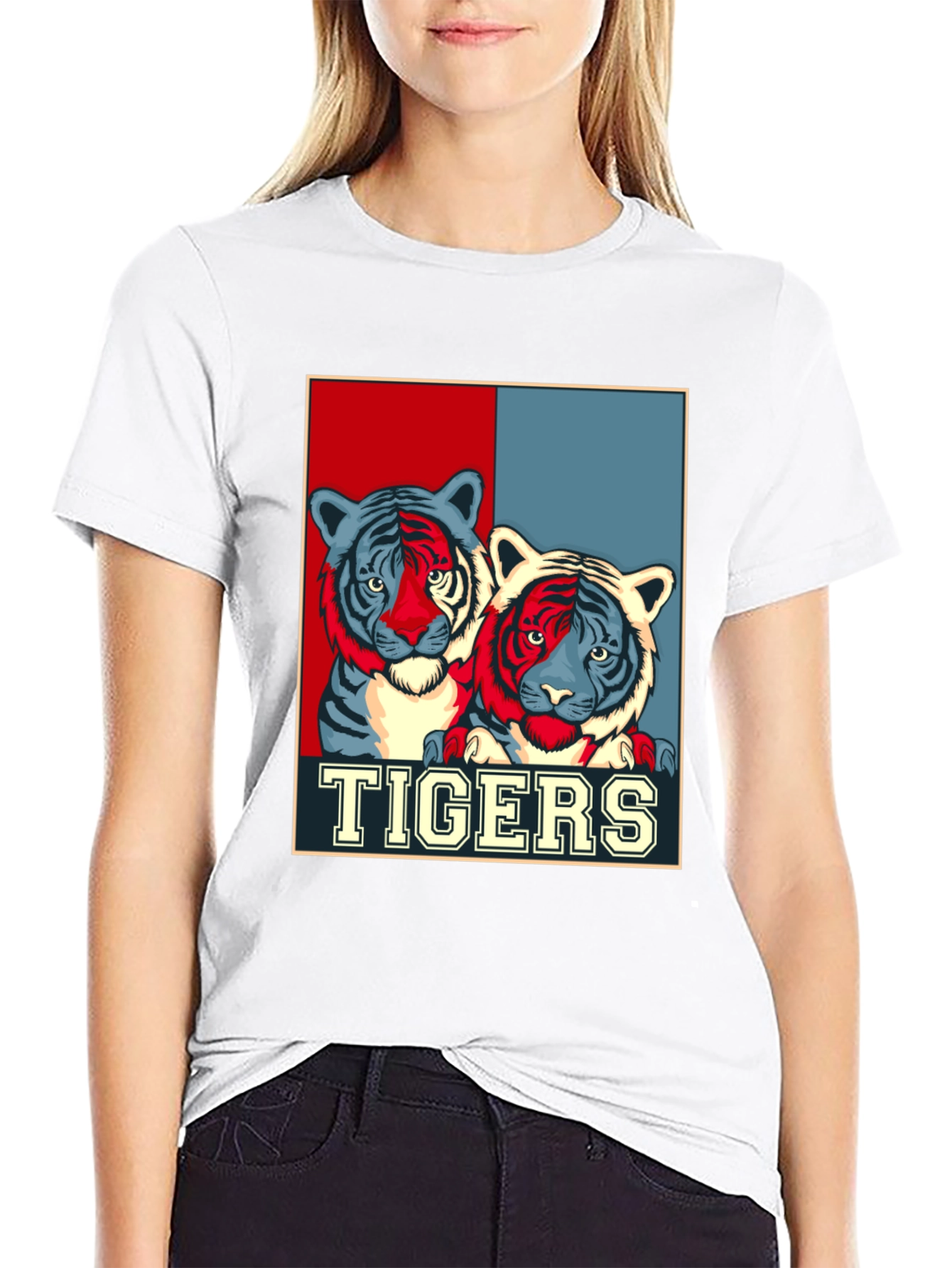 Black Tigers Graphic Print T-Shirt view 9