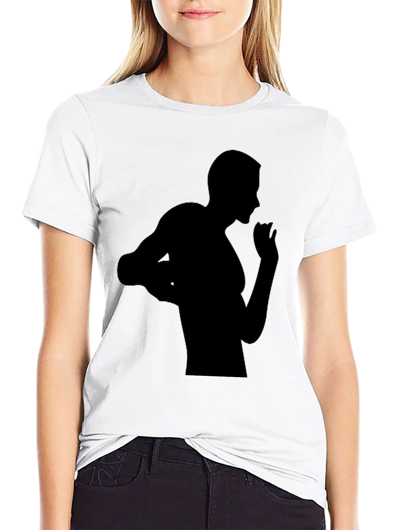 Black Black Silhouette Graphic Tee view 9