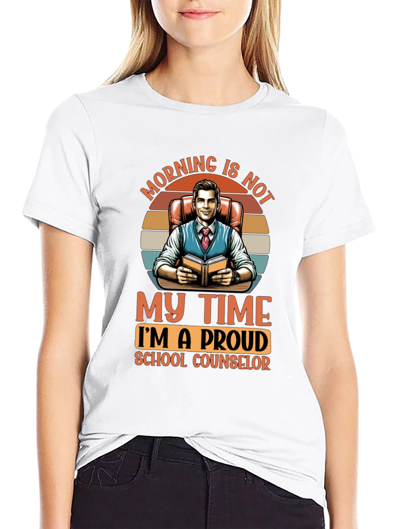 Black Proud School Counselor T-Shirt - Morning Is Not My Time view 9