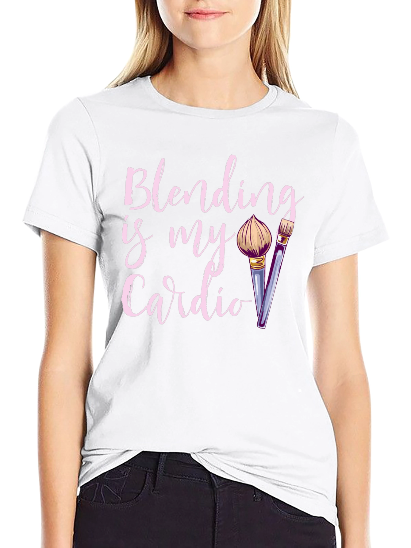 Black Blending Is My Cardio Graphic Tee view 9