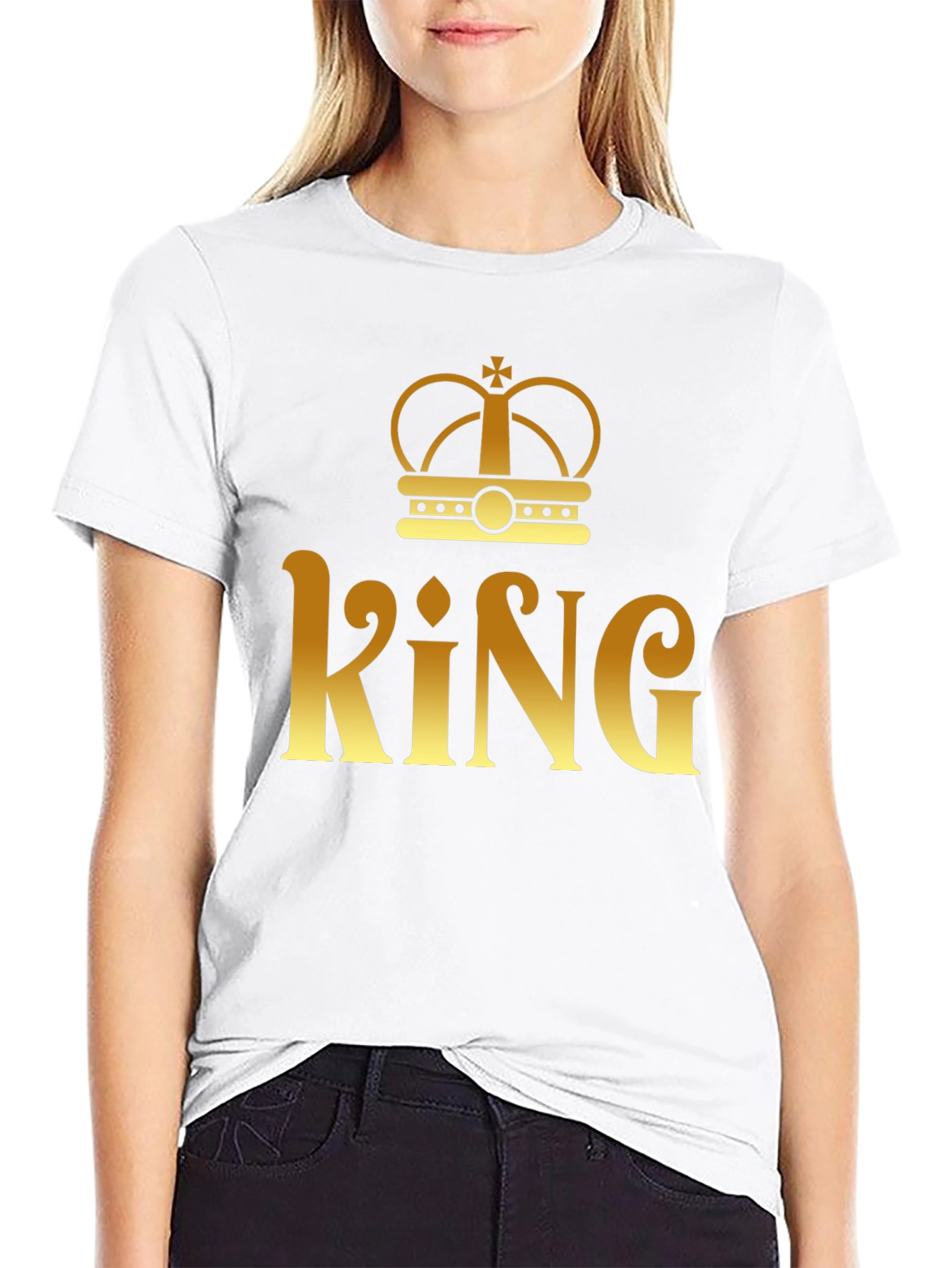 Black King Crown Graphic T-Shirt - Mens Fashion view 9