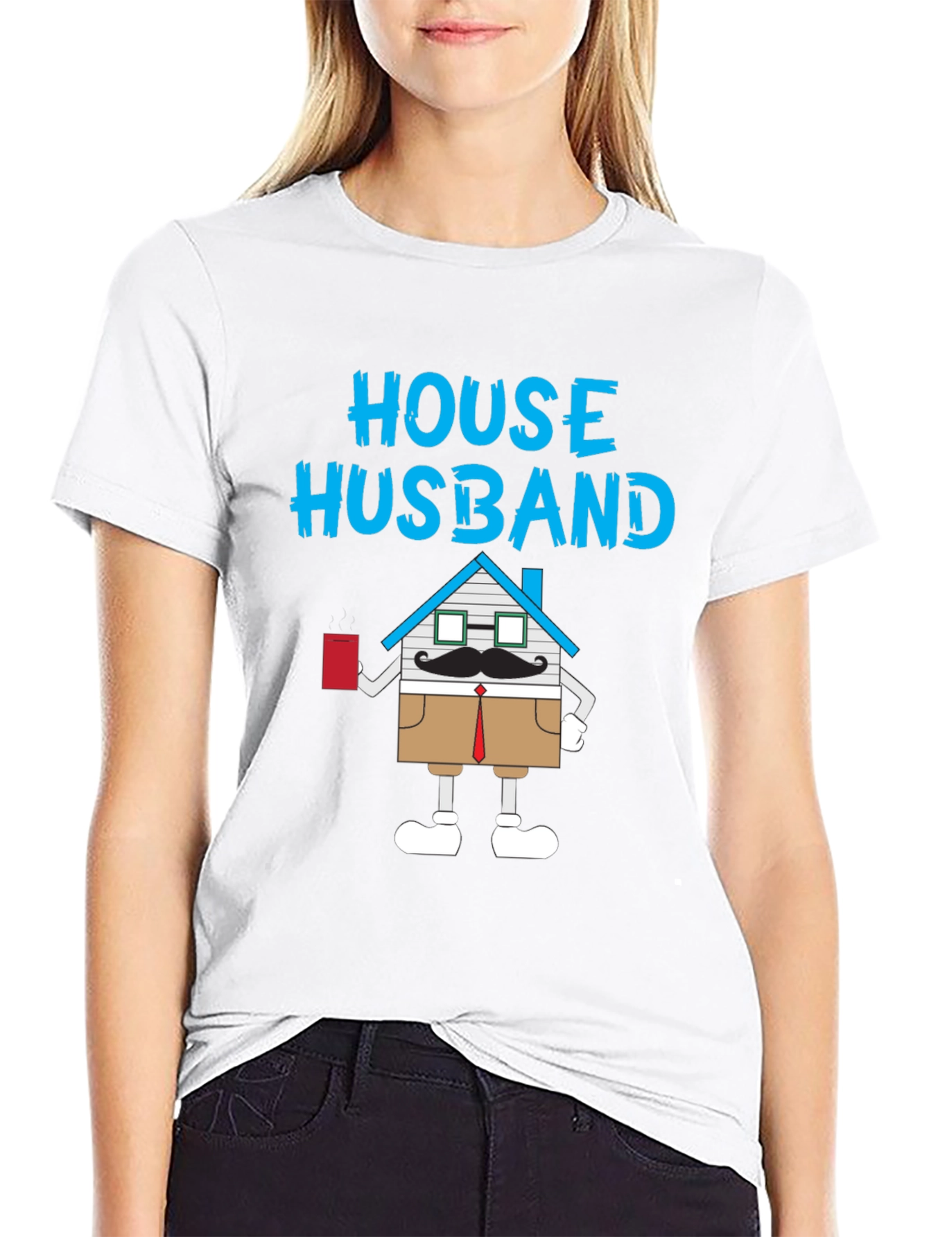 Black House Husband Graphic Novelty T-Shirt view 9