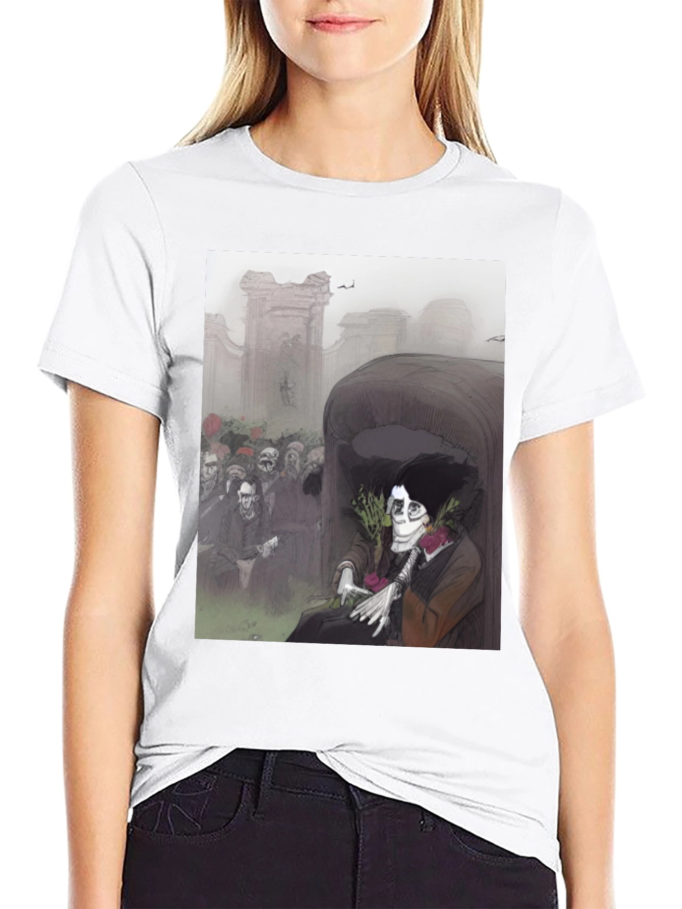 Black Gothic Skeleton T-Shirt view 9