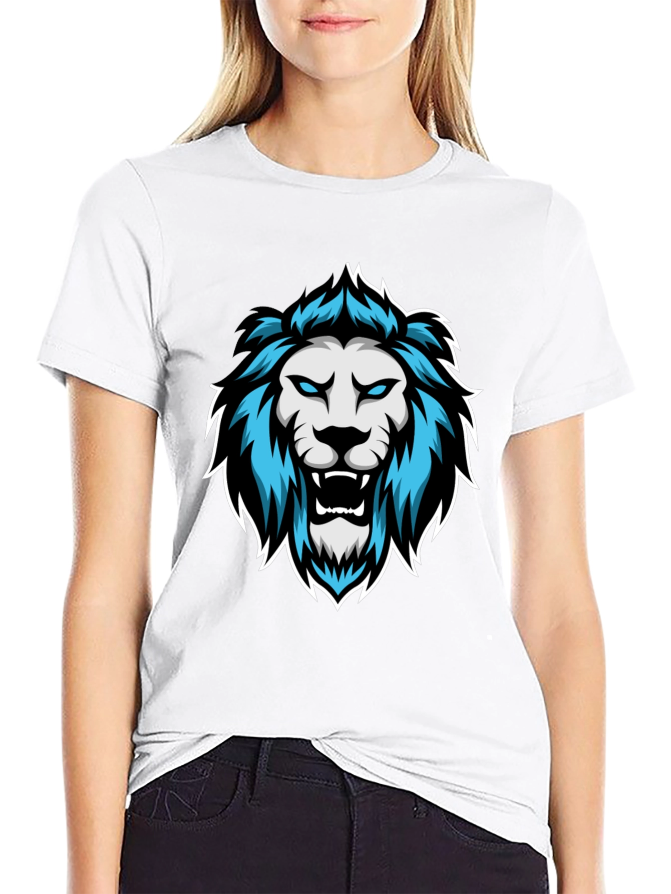 Black Lion Graphic Tee - Men's Black T-Shirt view 9