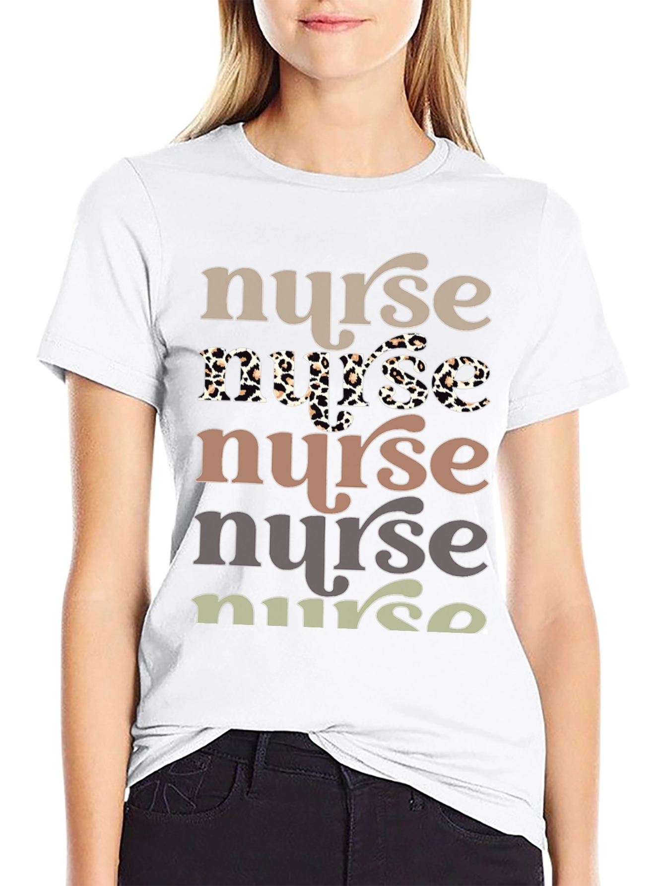 Black Stylish Nurse Graphic Tee - Comfortable Fit view 9
