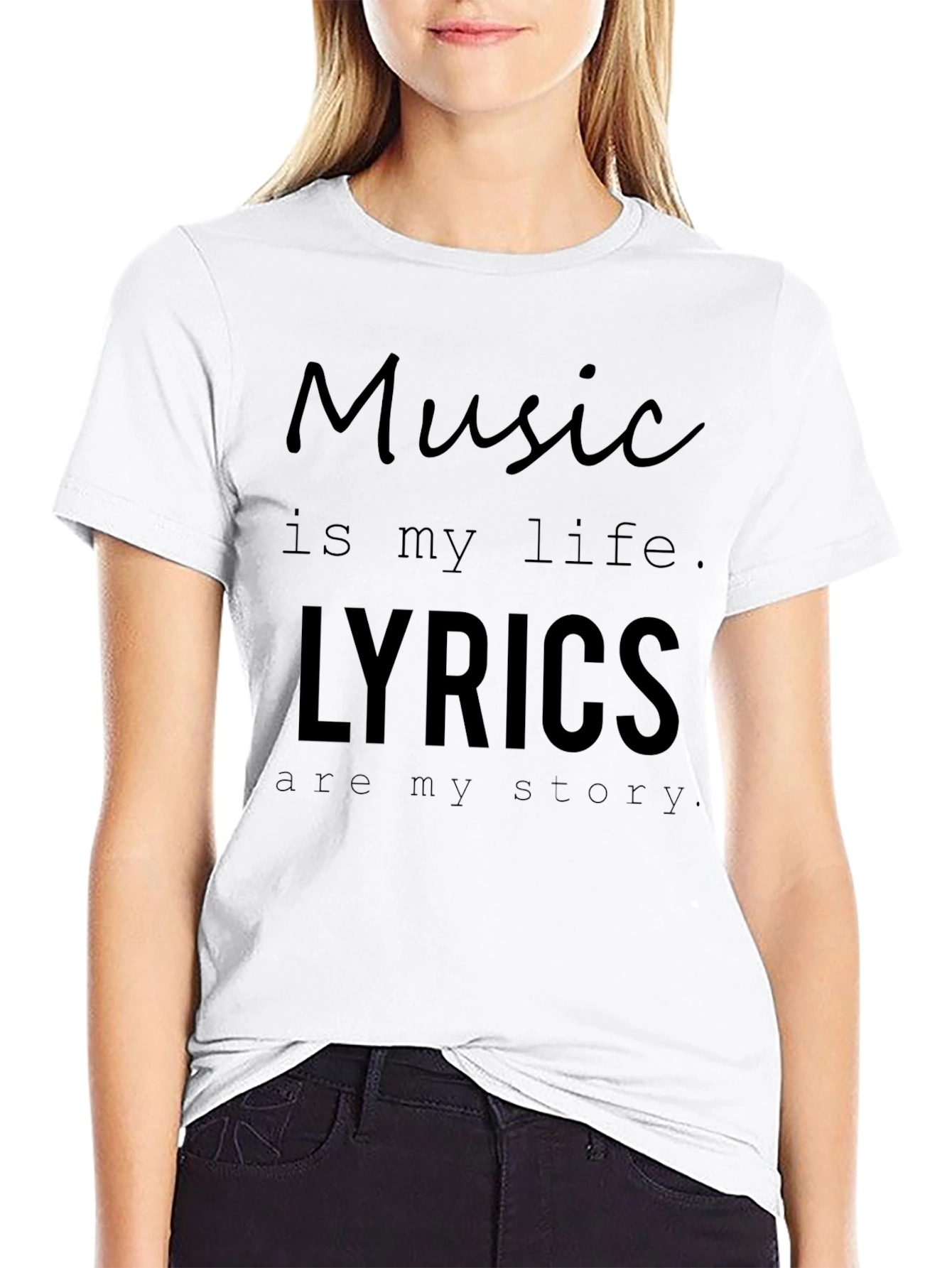 Black Music is My Life Lyrics T-Shirt - Unisex view 9