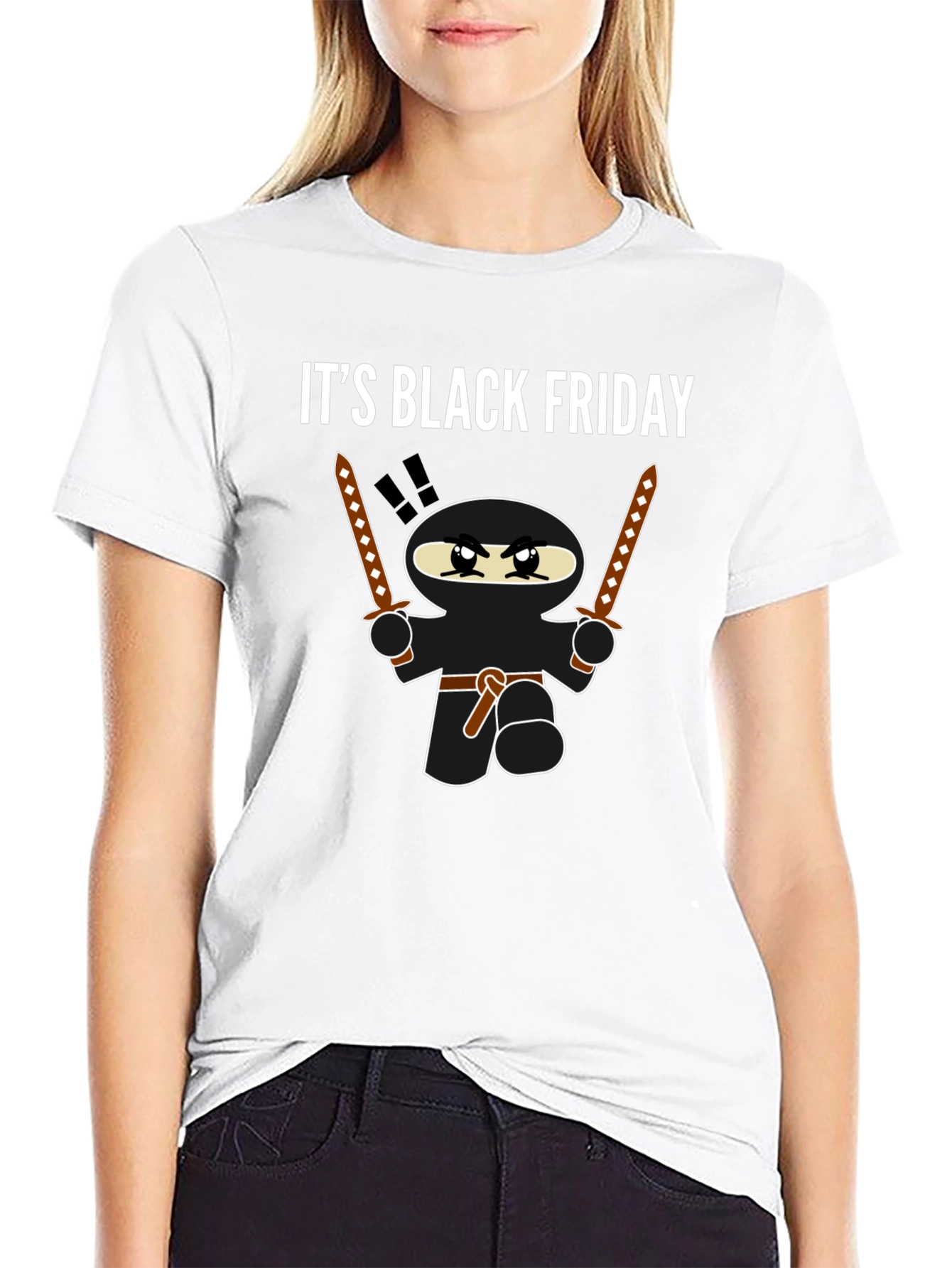 Black It's Black Friday Ninja T-Shirt view 9