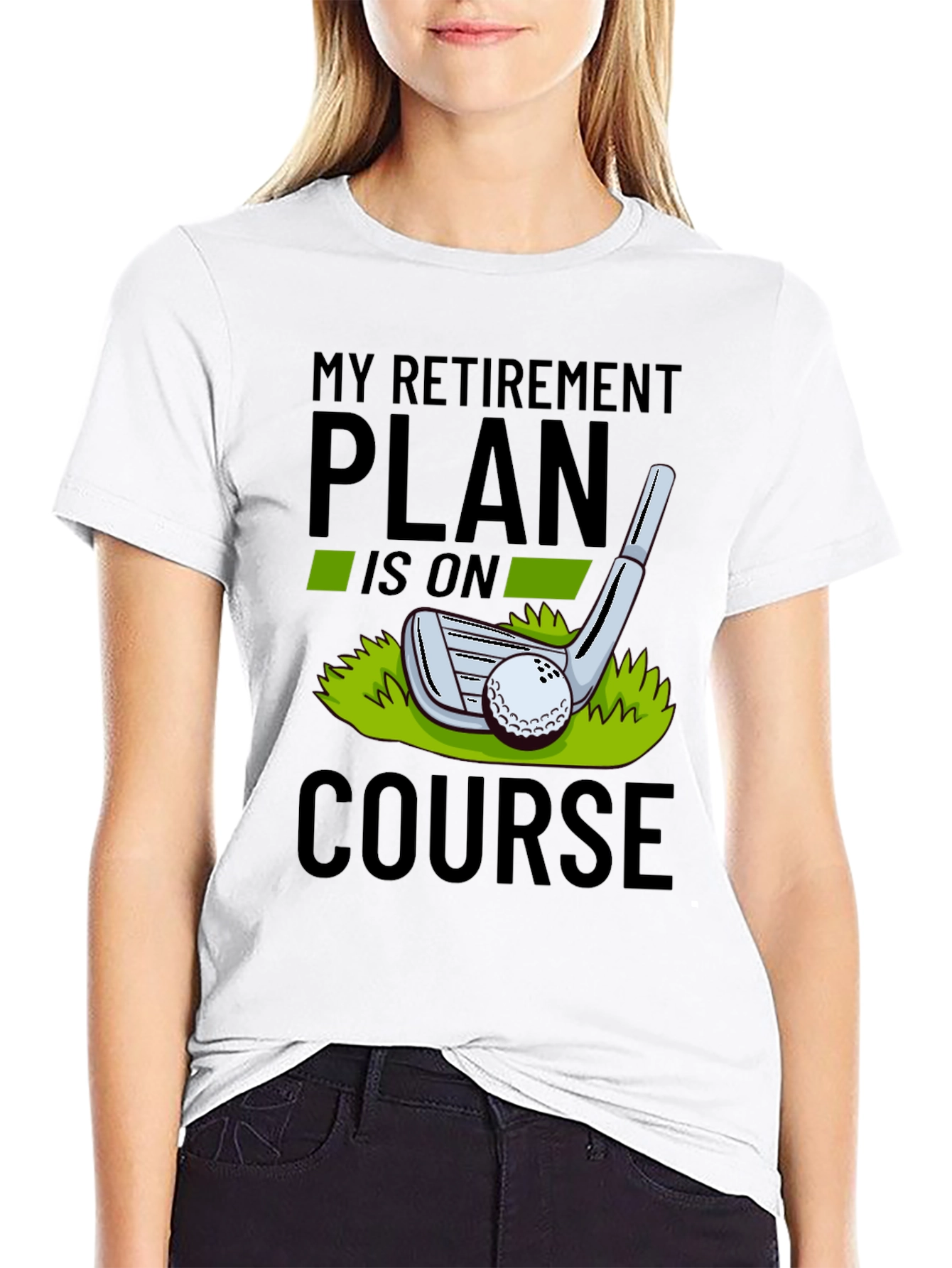 Black Golf Retirement Plan T-Shirt view 9