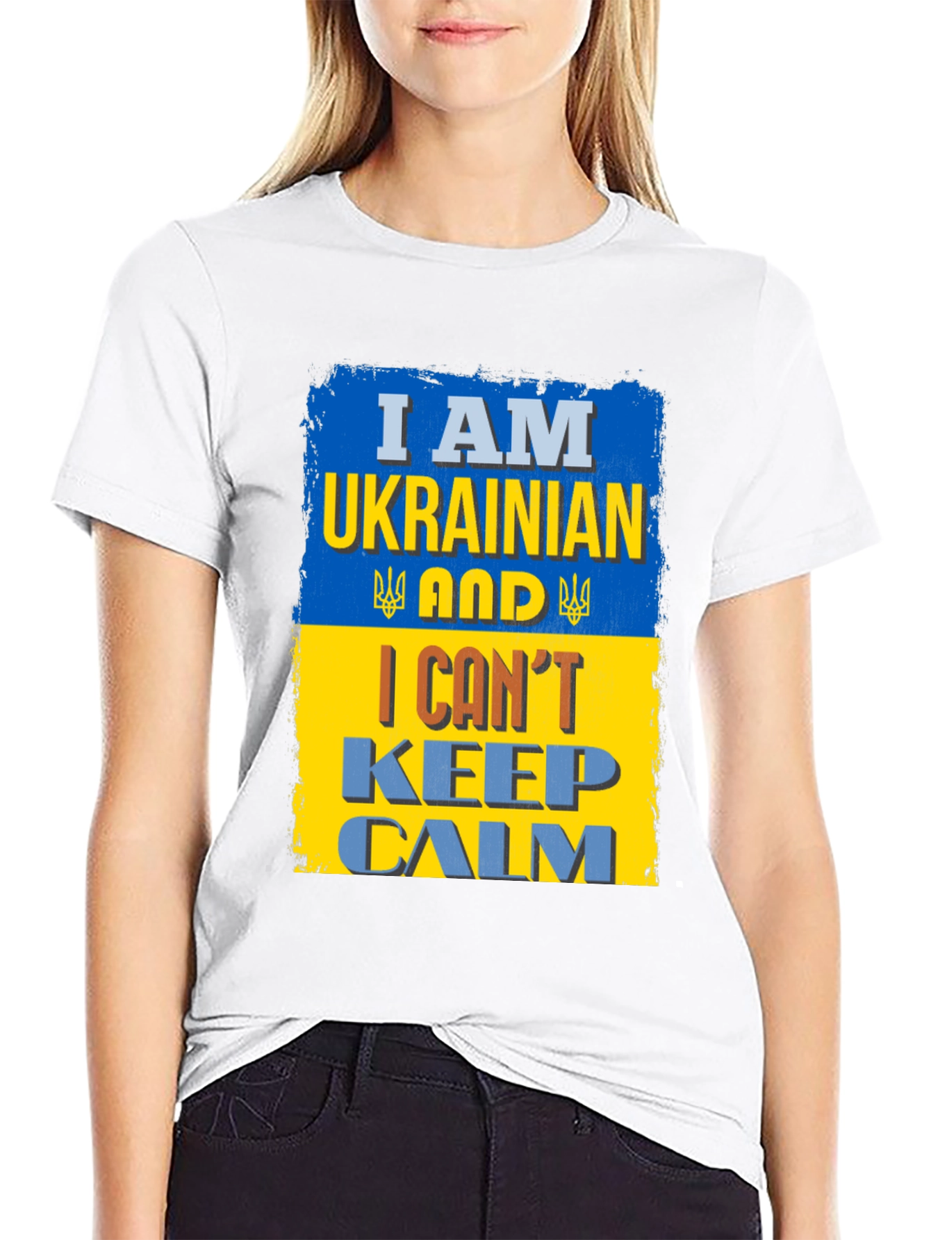 Black I Am Ukrainian And I Can't Keep Calm T-Shirt view 9