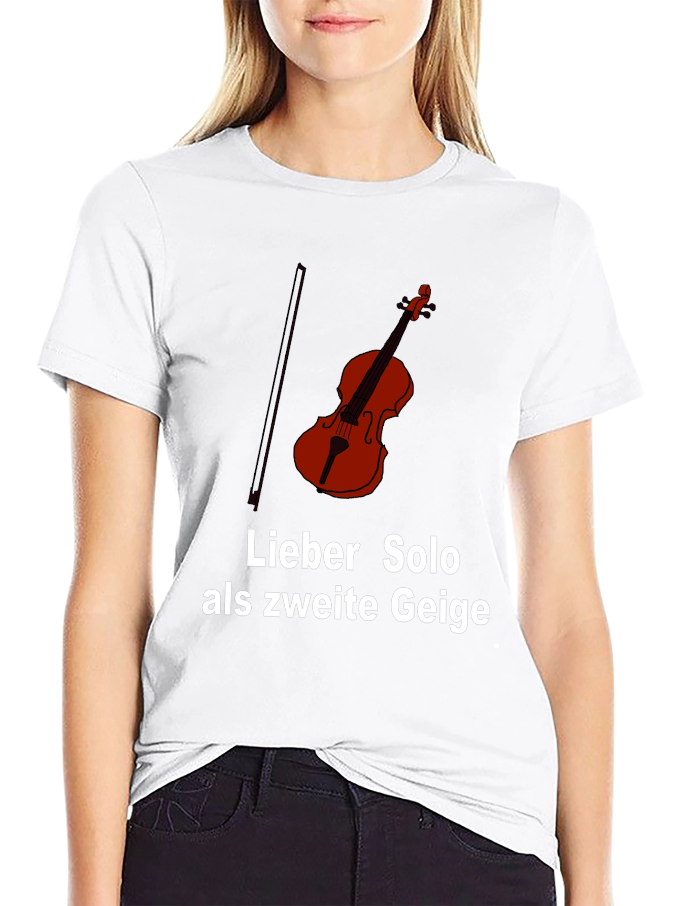 Black Solo Violinist T-Shirt - Lieber Solo als zweite Geige view 9
