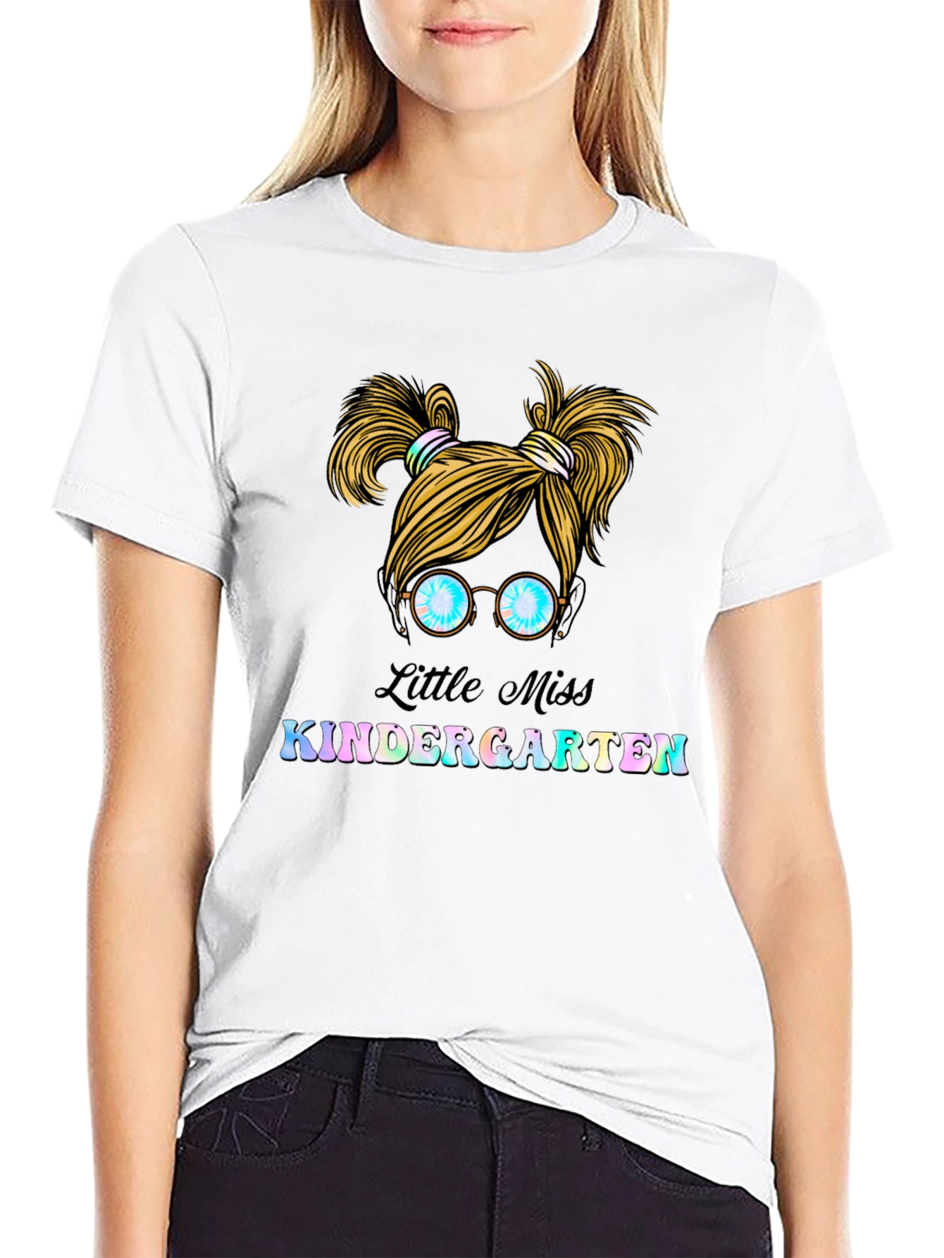 Black Little Miss Kindergarten T-Shirt view 9