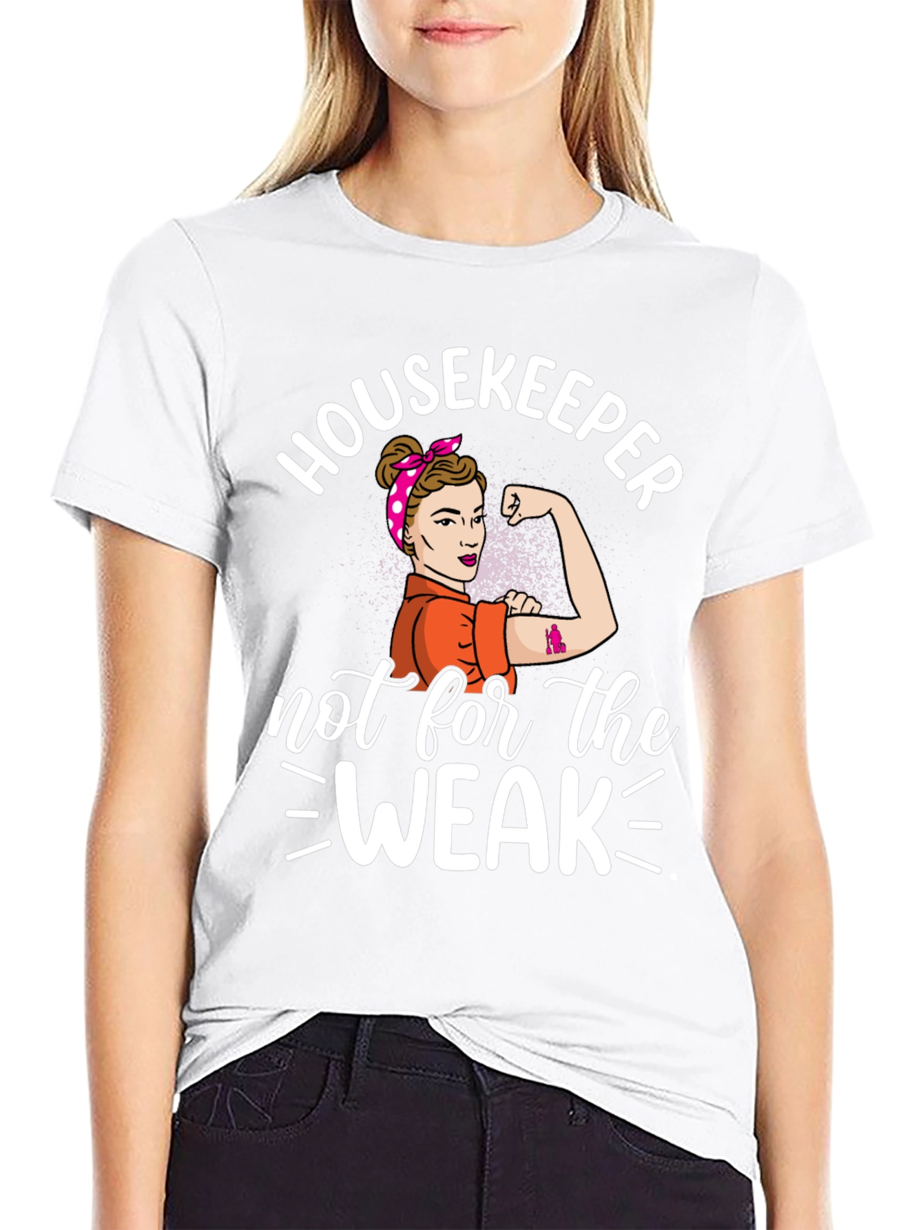 Black Housekeeper Not For The Weak T-Shirt view 9